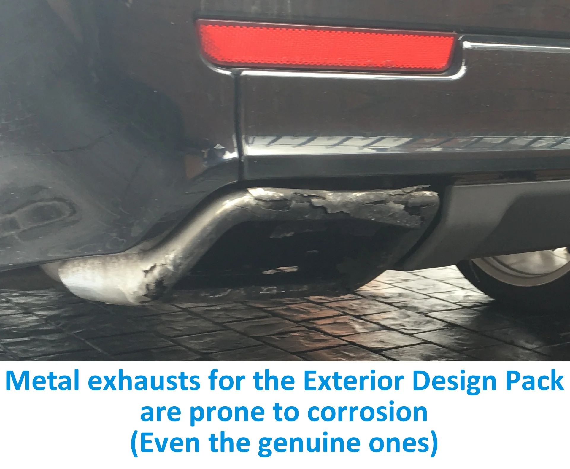 Dummy Exhaust Tailpipes for Range Rover L322 "Exterior Design Pack" Rear Bumper - GPR - Image 6