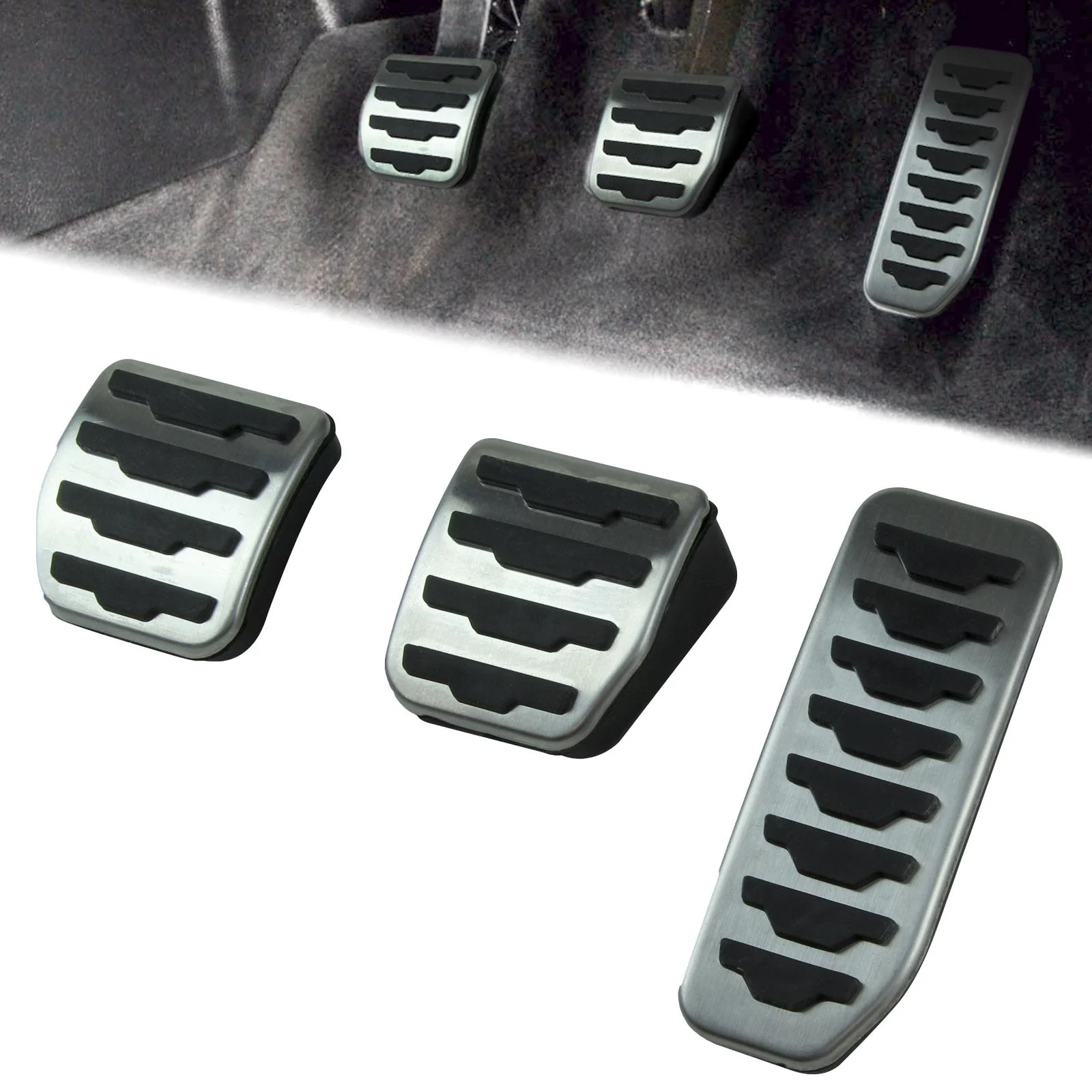 Dynamic Sport Alloy Foot Pedal kit 3pc for Land Rover Freelander 2 MANUAL