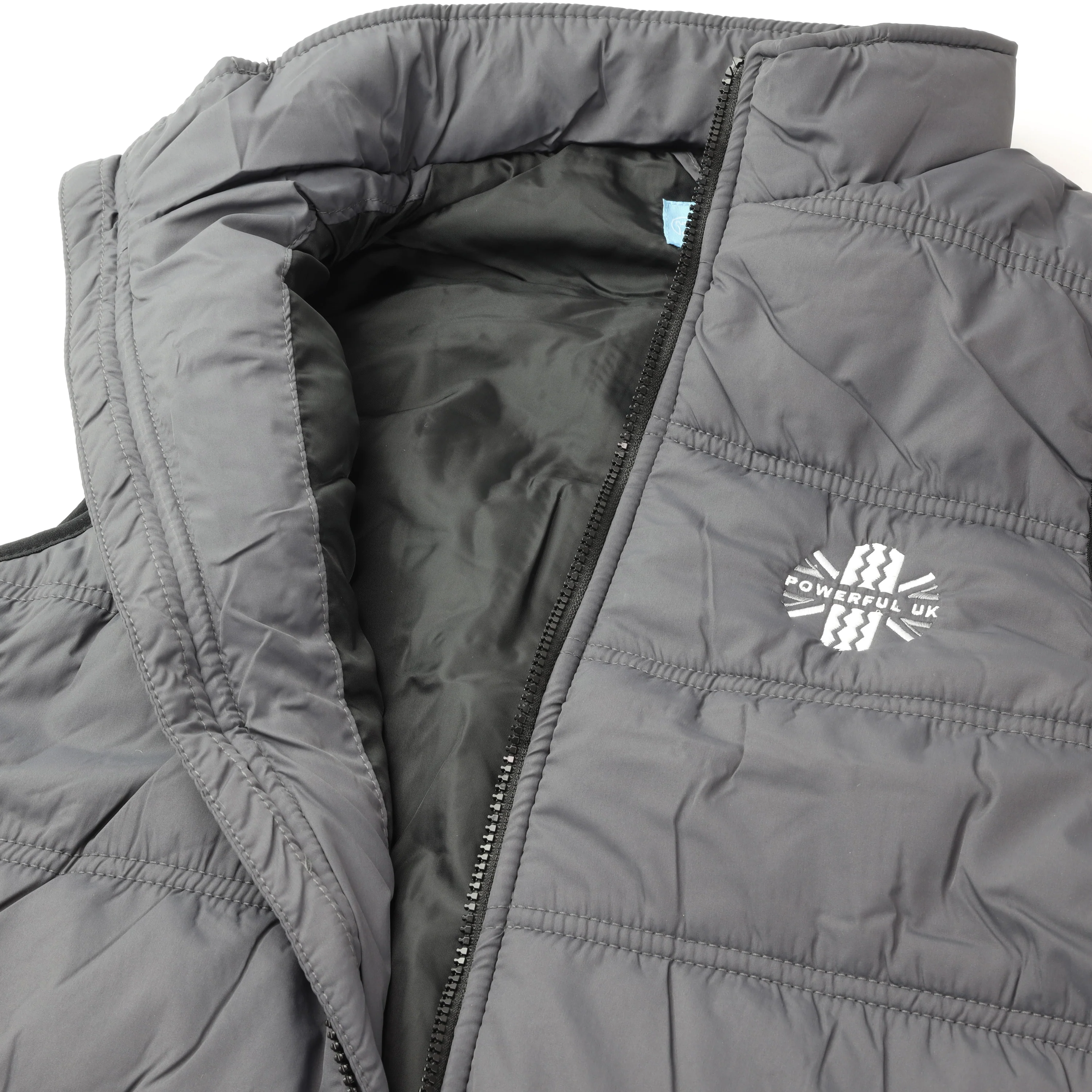 Embroidered Bodywarmer Powerful UK Ltd "Merch" - Grey - MEDIUM - Image 3