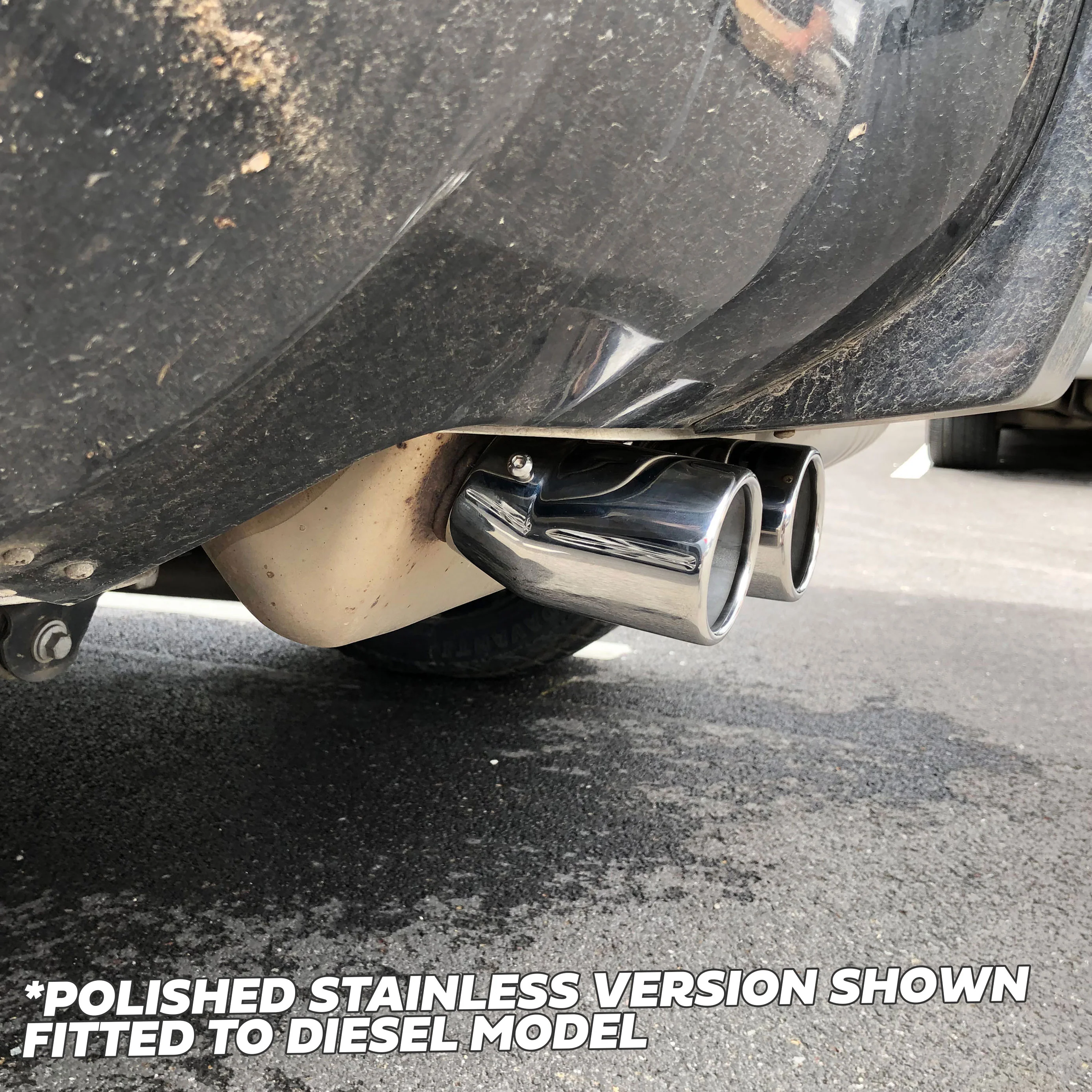 Exhaust Tips for Land Rover Defender L663 (for 55mm exhaust) - Technical Black (for DIESEL) - Image 12