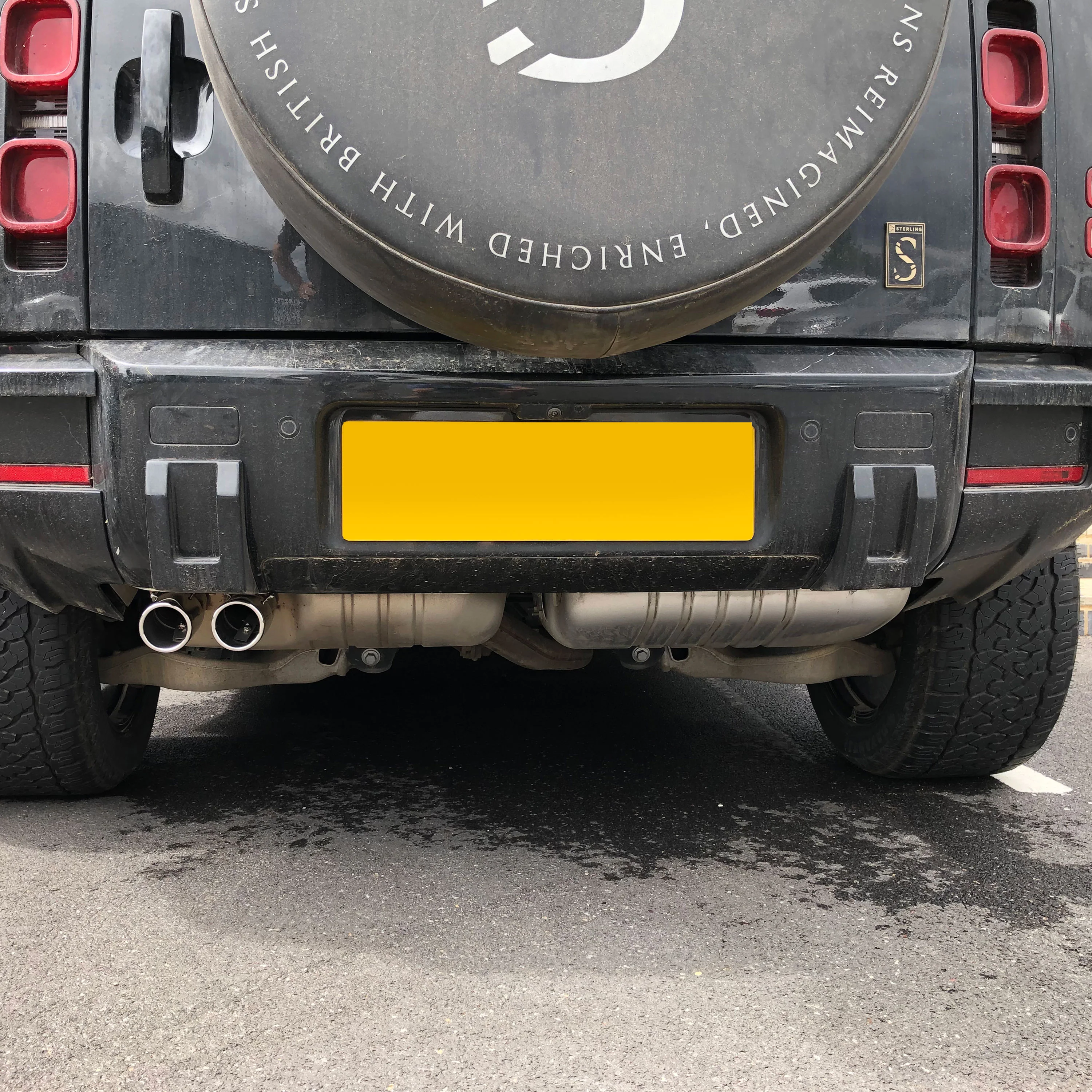 Exhaust Tips for Land Rover Defender L663 (for 55mm exhaust) - Technical Black (for DIESEL) - Image 8