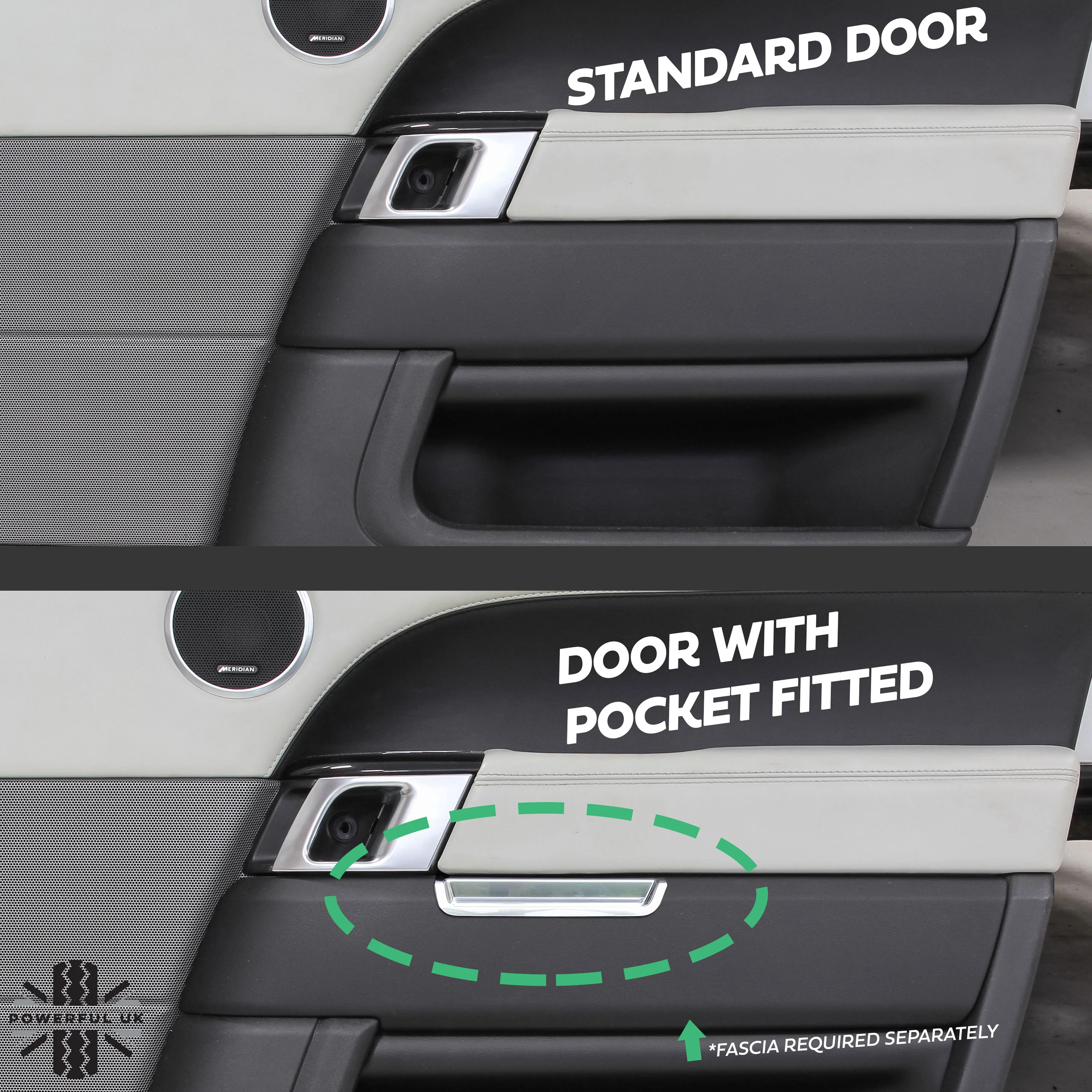 Flip-Down Front Door Pocket Upgrade Kit (Left & Right) for Range Rover L494 - Image 6