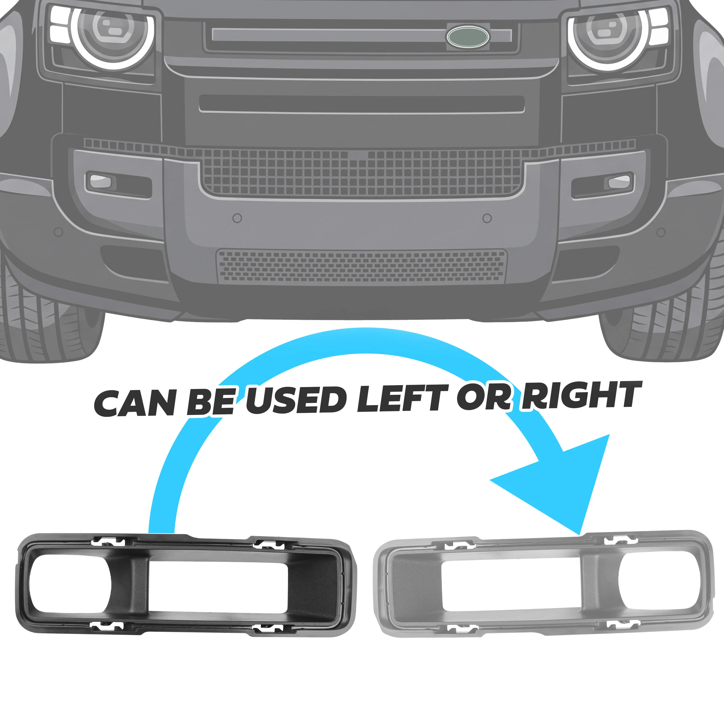 Fog Bezel Insert 'Fog & Cooling Holes' for Land Rover Defender L663 2026 - Genuine(New) - Image 2