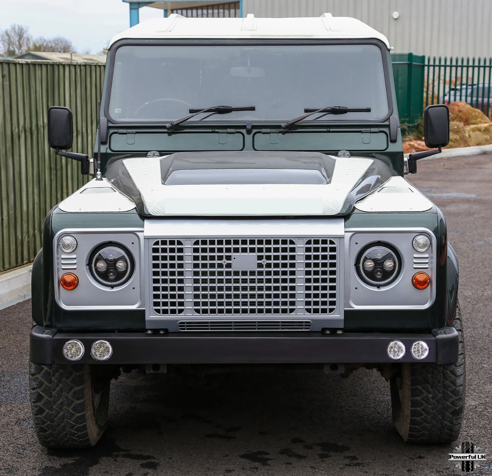 Front Bumper - Black with Round DRL's - for Land Rover Defender - Image 2