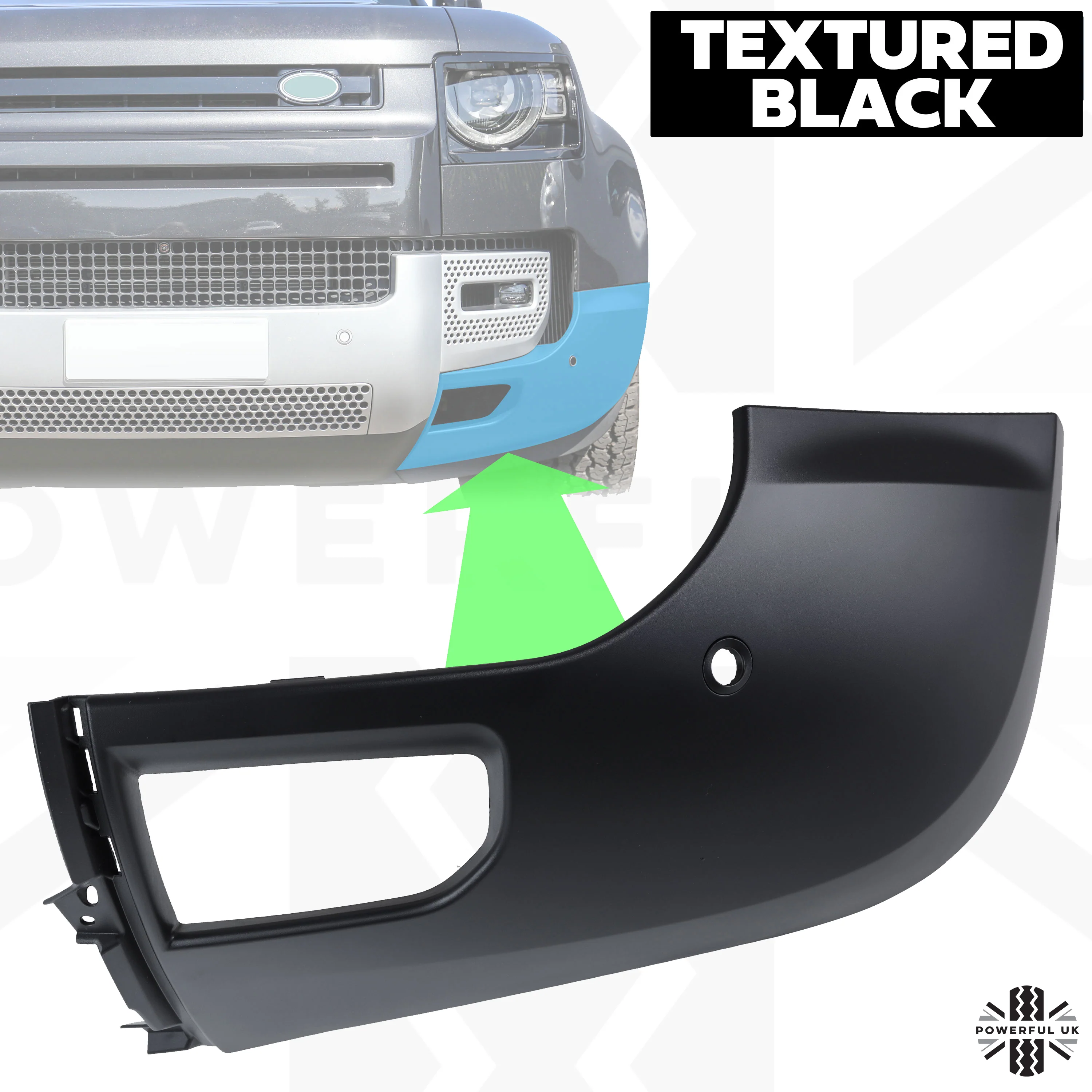Front Bumper Corner for Land Rover Defender L663 (Textured) - LEFT - Image 10