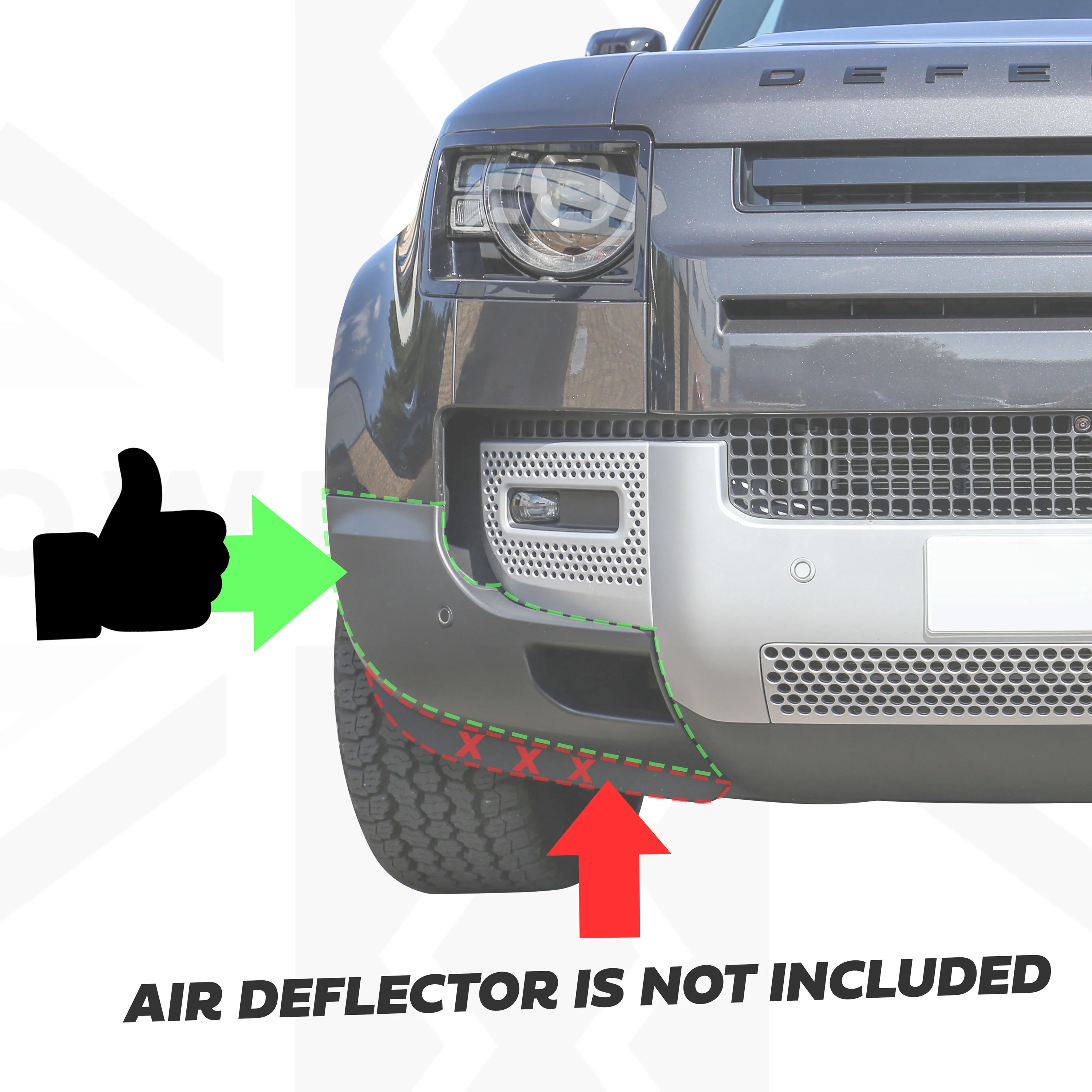 Front Bumper Corner for Land Rover Defender L663 (Textured) - RIGHT - Image 5