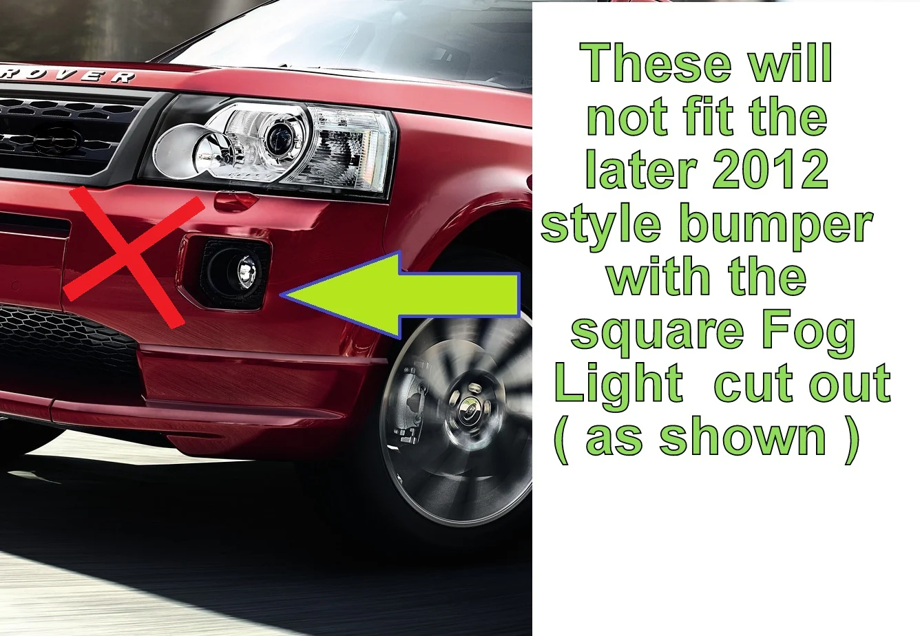 Front Bumper Fog Lamp Bezels in Carbon Effect for Land Rover Freelander 2 - PAIR - Image 3