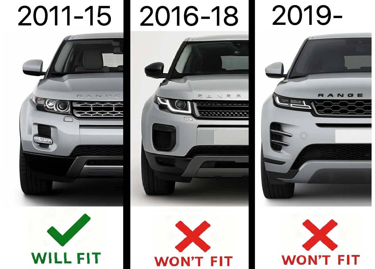 Front Bumper Fog Lamps - Chrome - for Range Rover Evoque - LH - Image 4