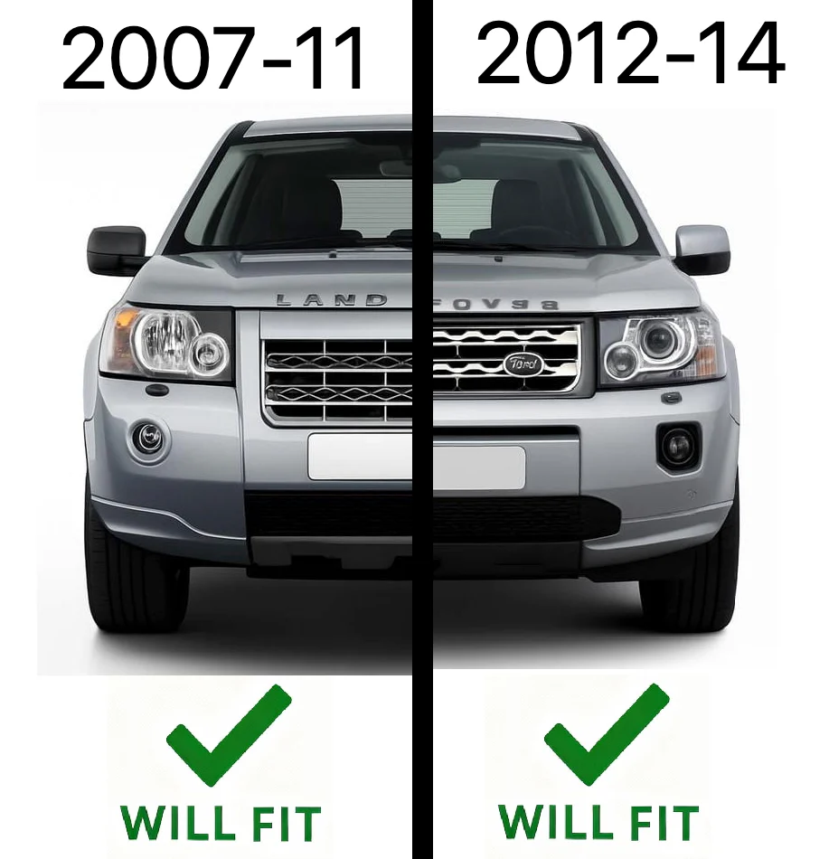 Front Bumper & Grille 2012 Facelift Style - Silver grille - for Land Rover Freelander 2 - Image 9