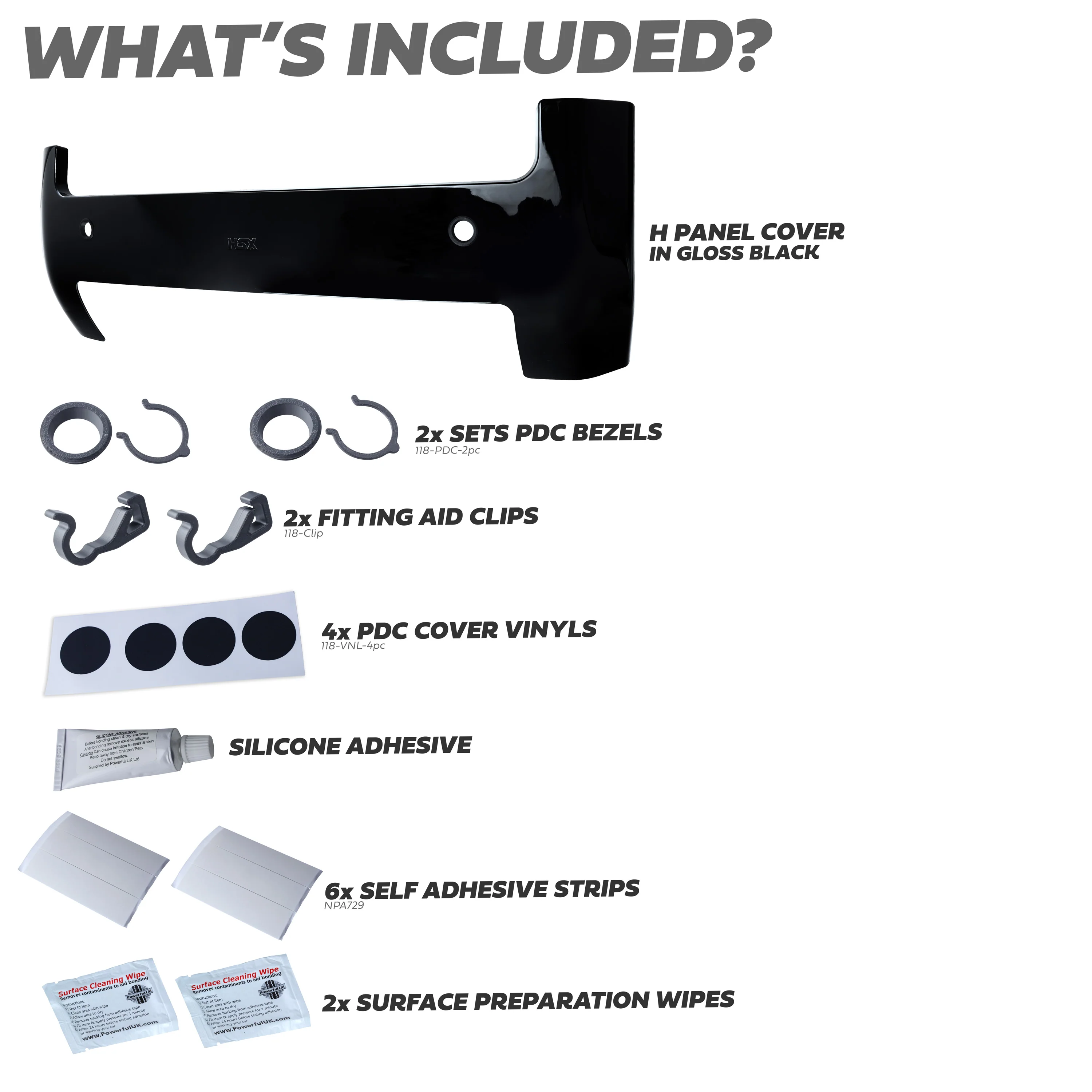 Front Bumper H-Panel Easy-Fit Cover for Land Rover Defender L663 - Gloss Black - Image 5