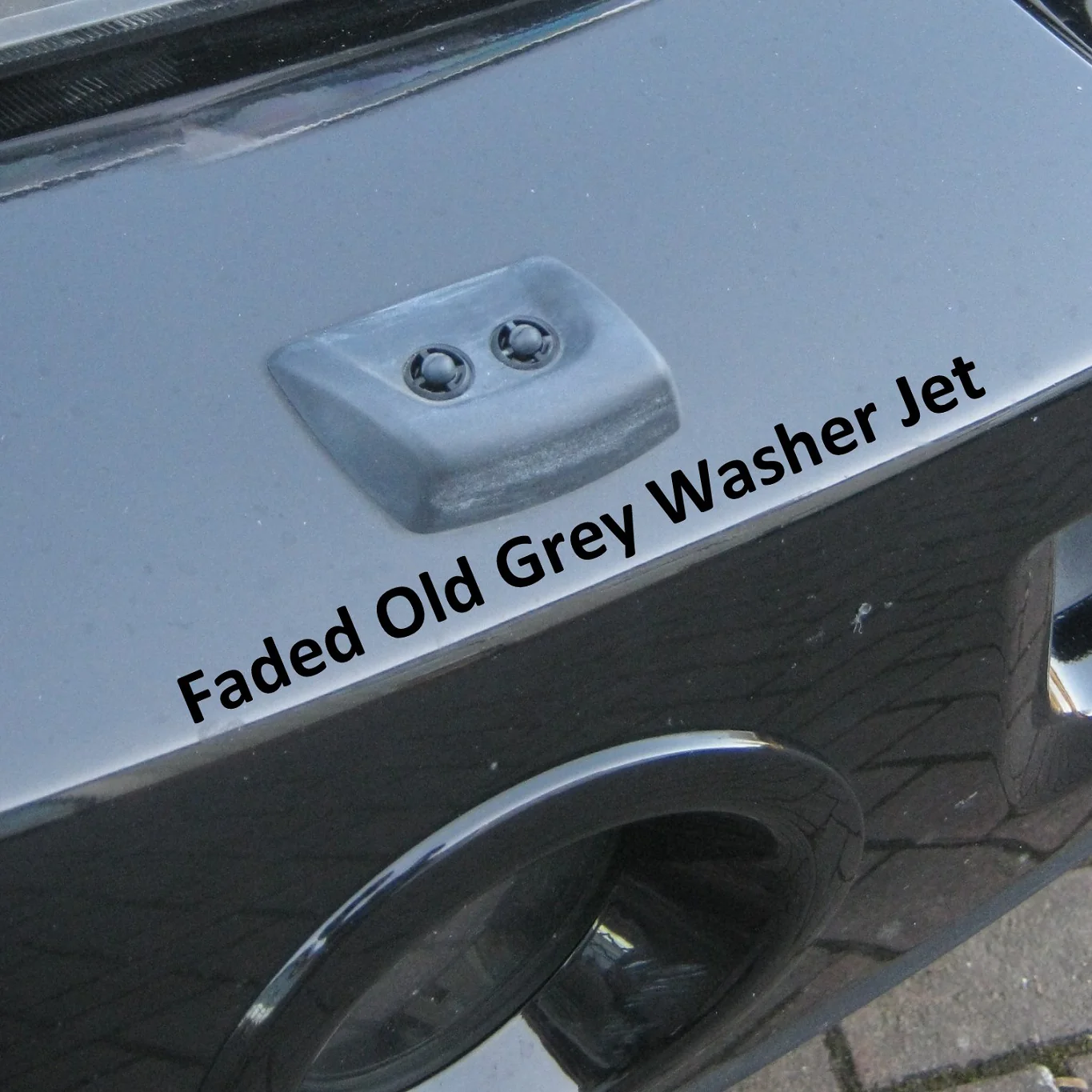 Front bumper head lamp light washer jets BLACK for Range Rover Sport 2005-09 - Image 3