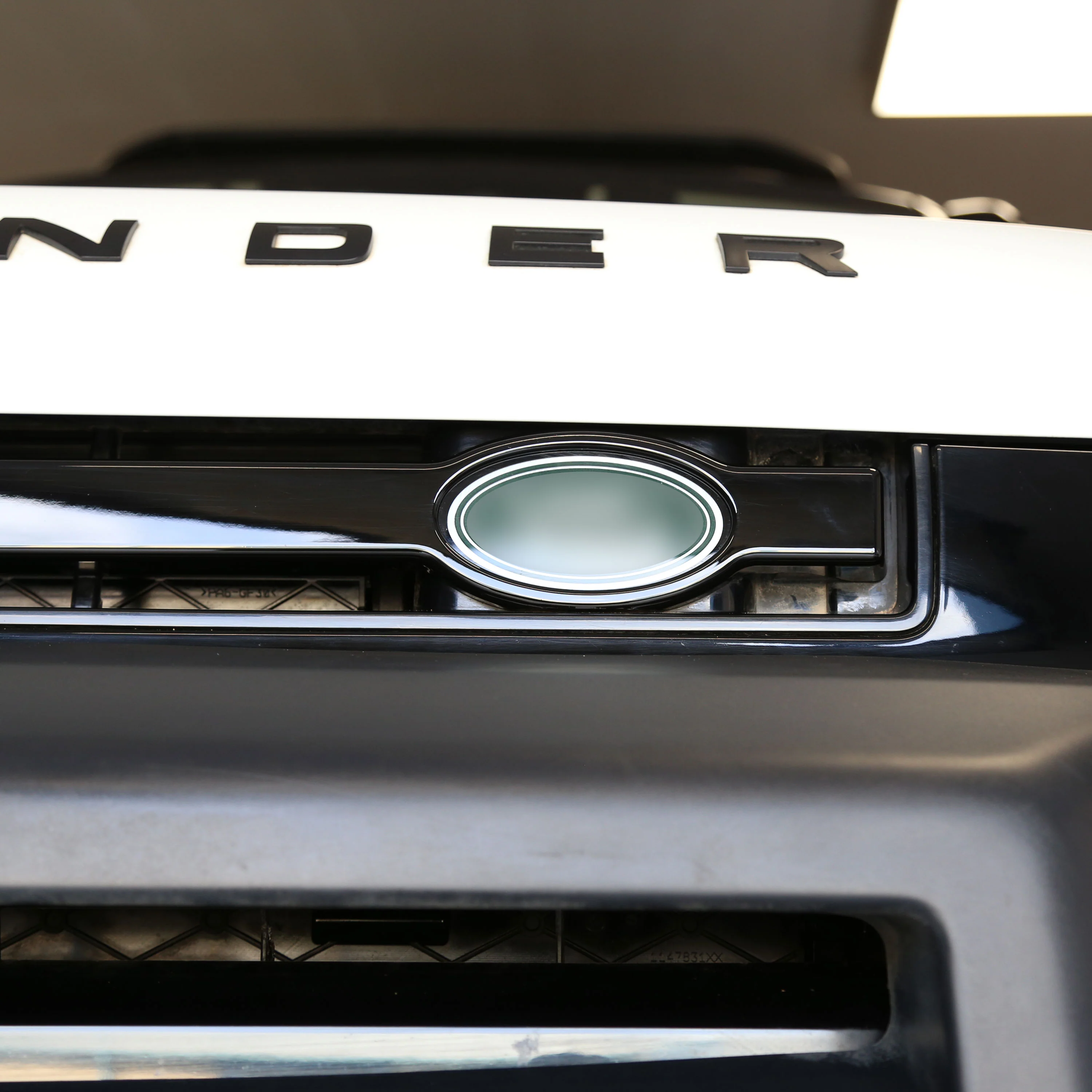 Front Grille Bar Cover for Land Rover Defender L663 - Gloss Black - Image 2