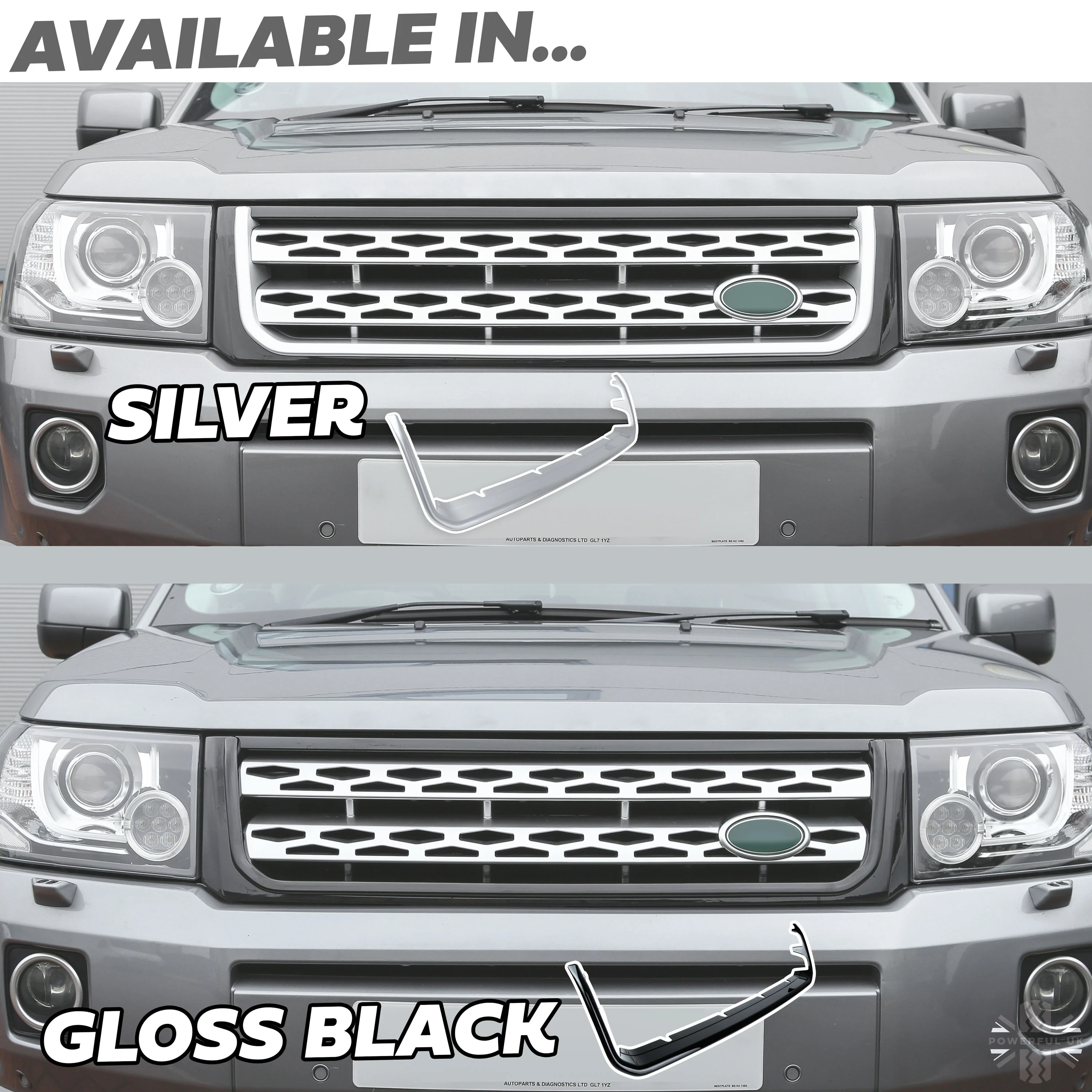 Front Grille Cover Trim for Land Rover Freelander 2 (2012+) - Silver - Image 9