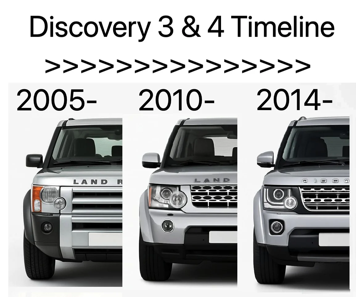 Front Grille "facelift look" - Black / Silver Black - for early Land Rover Discovery 4 - Image 3