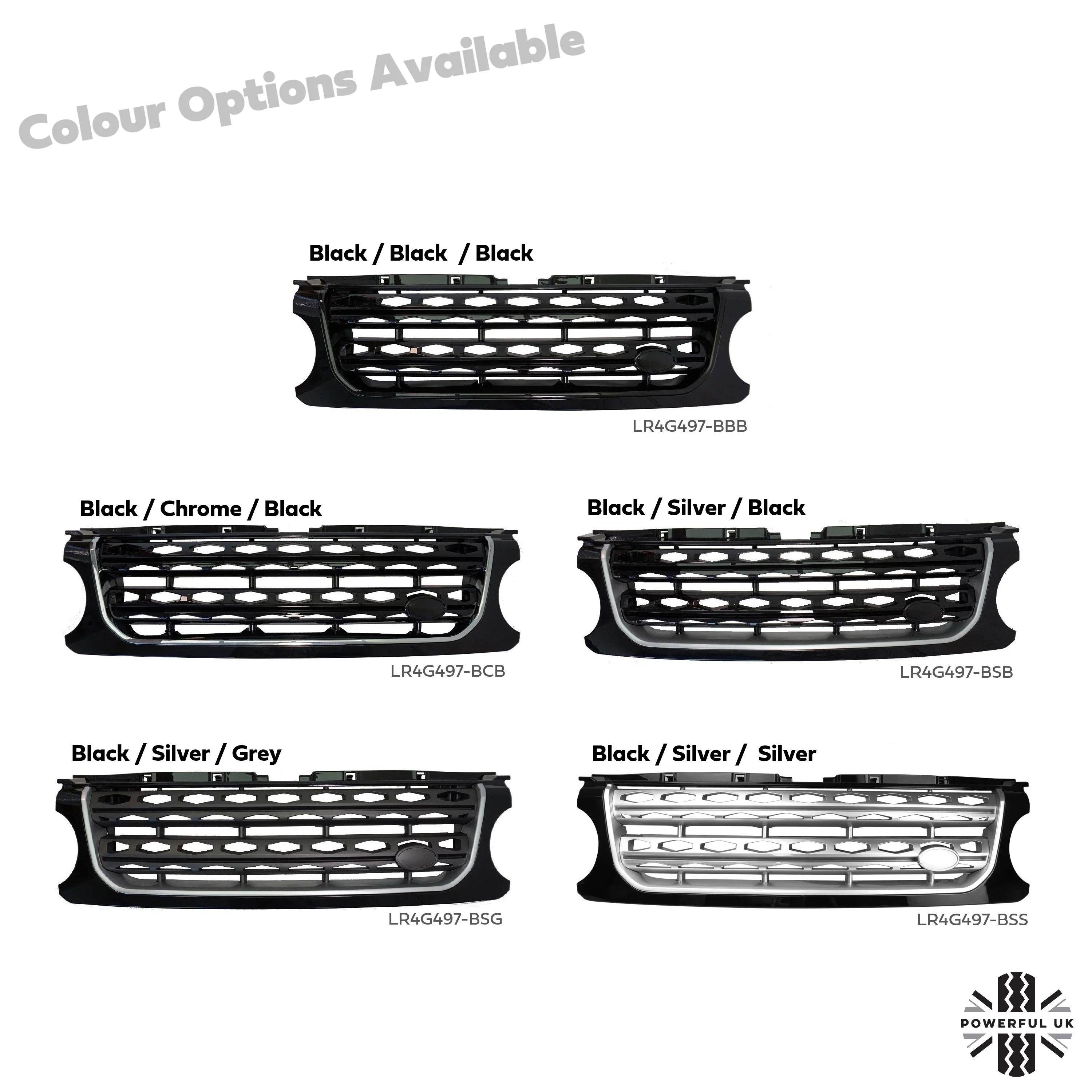 Front Grille "facelift look" - Full Black - for early Land Rover Discovery 4 - Image 6