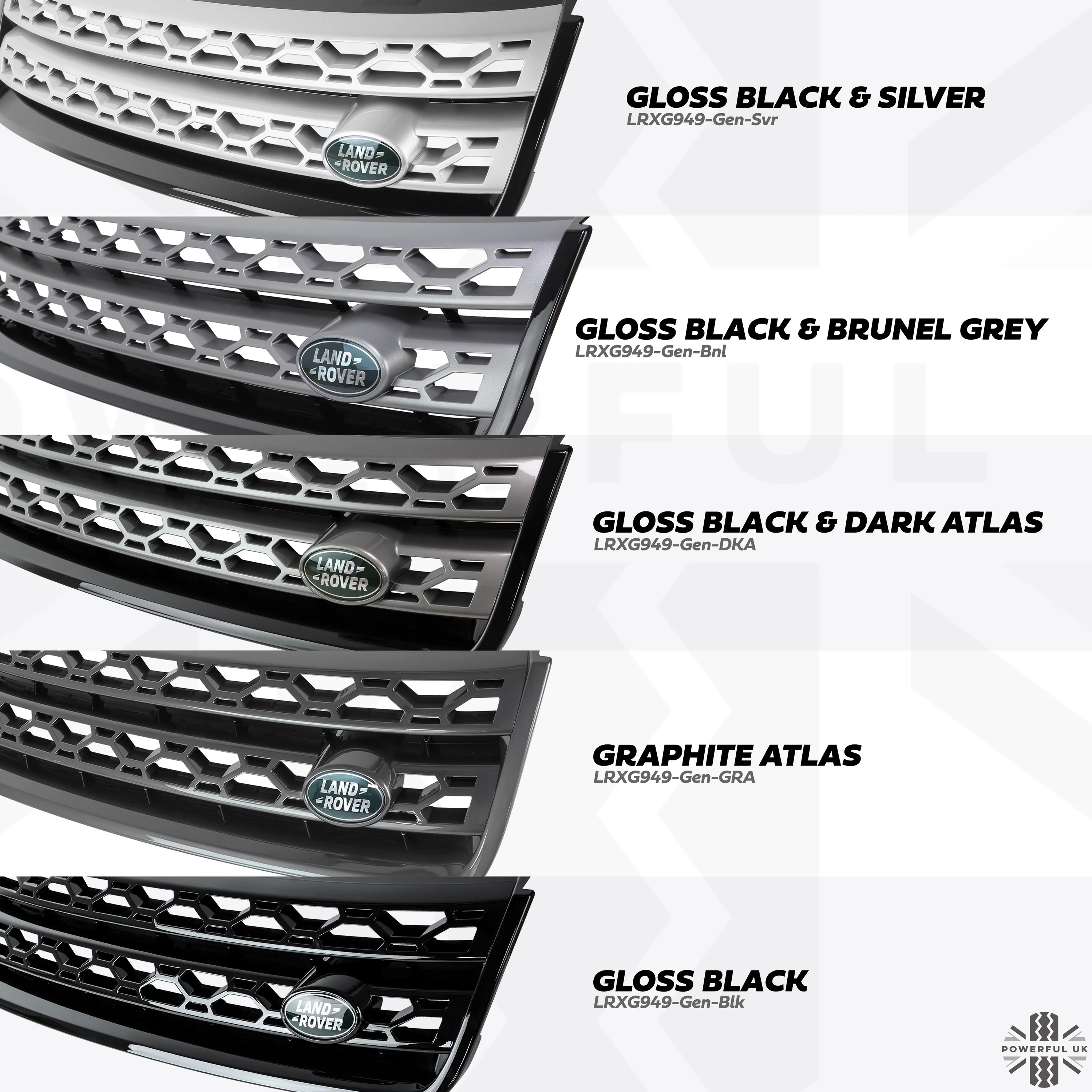 Front Grille for Land Rover Discovery Sport (2014-19) - Genuine - Black & Dark Atlas - Image 11