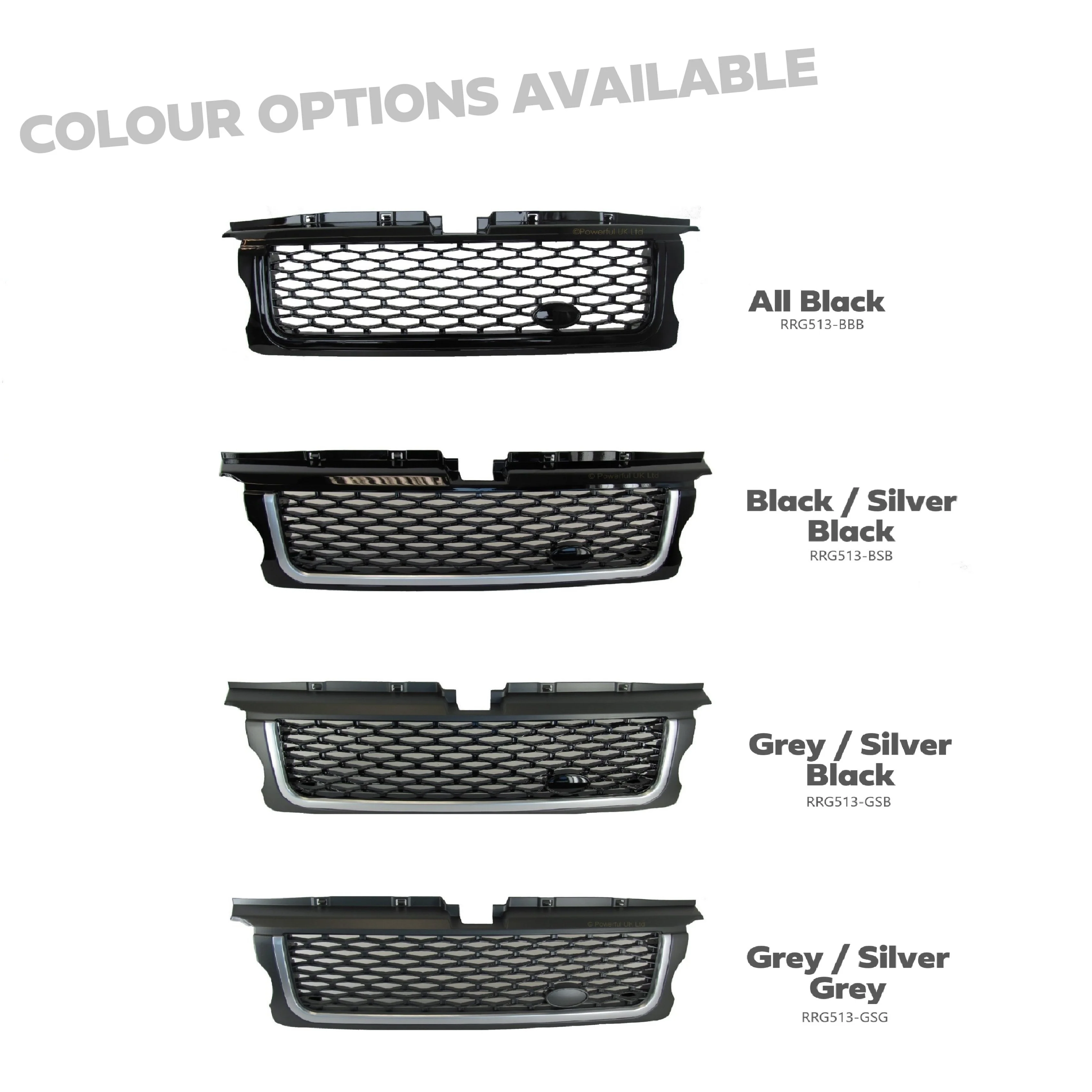 Front Grille - Grey/Silver/Black for Range Rover Sport 05-09 - Image 6