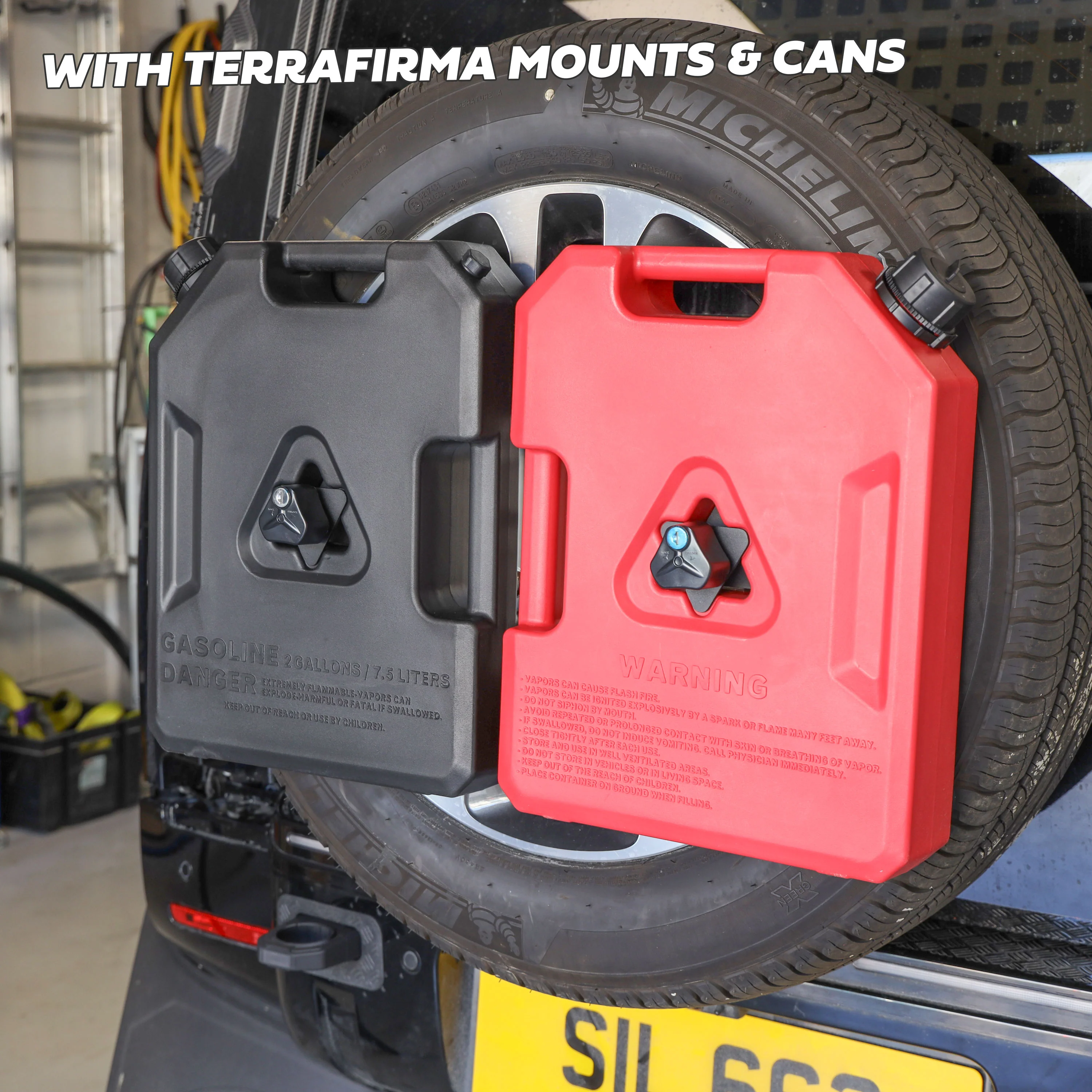 Fuel Can Spare Wheel Mount Kit for Land Rover Defender L663 - Twin Can - Image 7