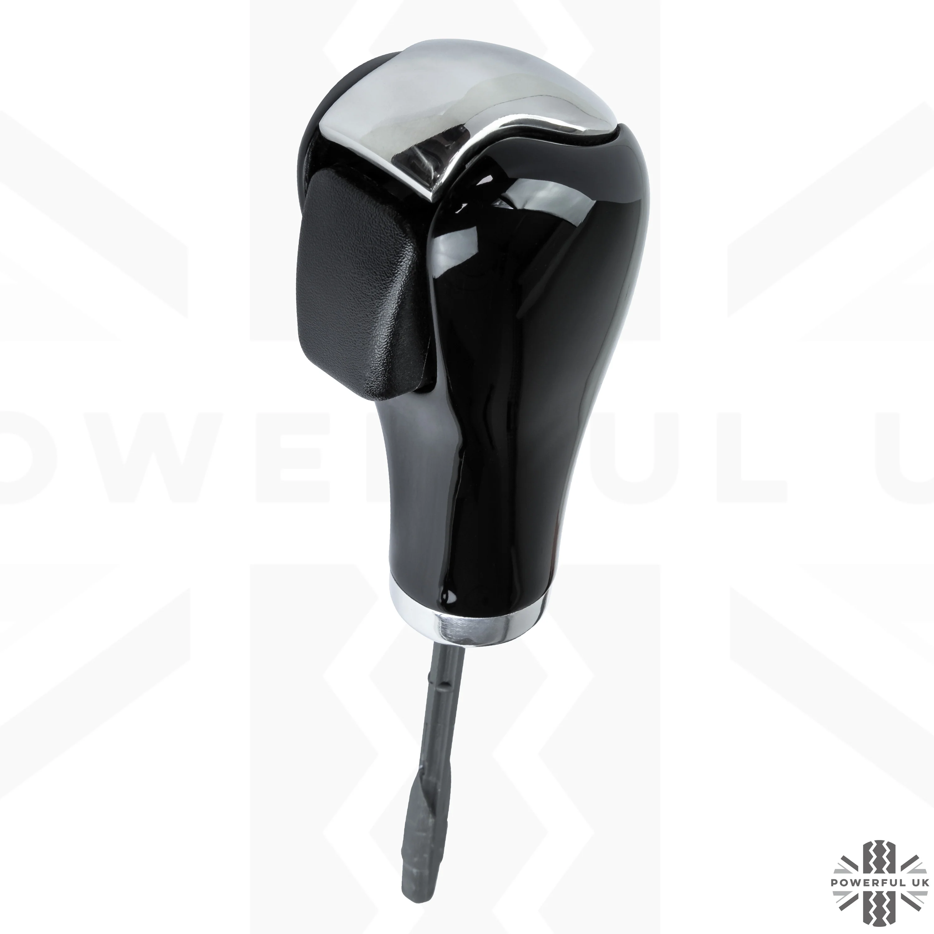 Gear Knob - Black Piano + Polished Metal Insert for Range Rover Sport - Image 3