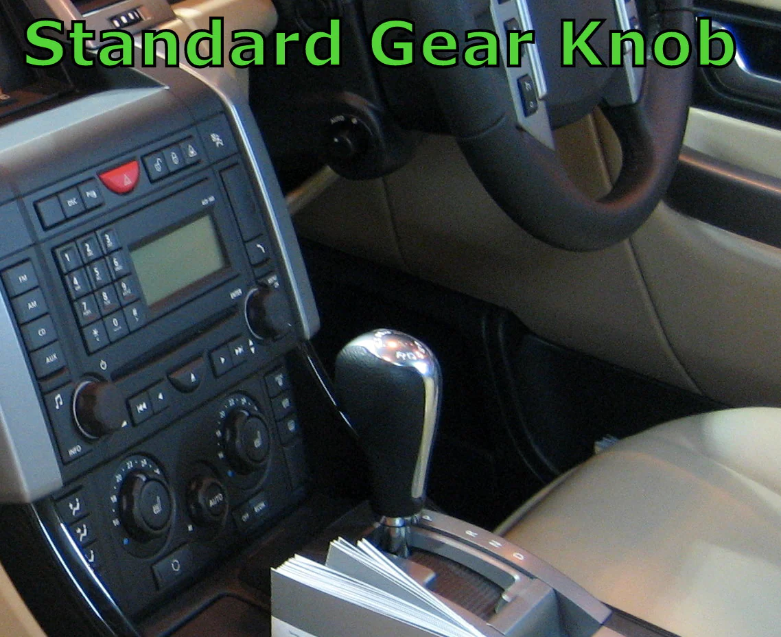 Gear Knob - Black Piano + Polished Metal Insert for Range Rover Sport - Image 5