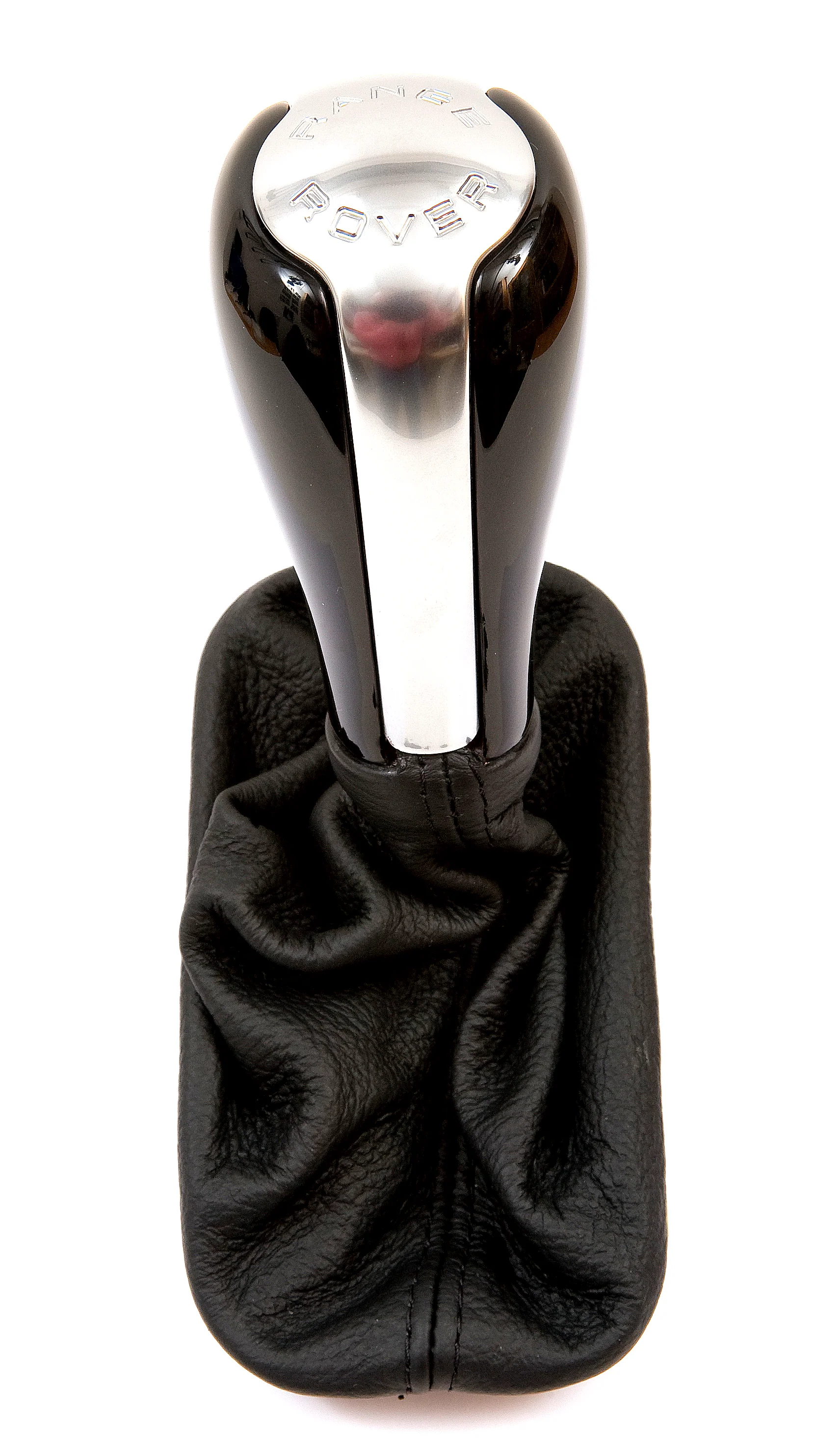 Gear Knob for Range Rover L322 - Black Piano + Chrome Insert - Image 3