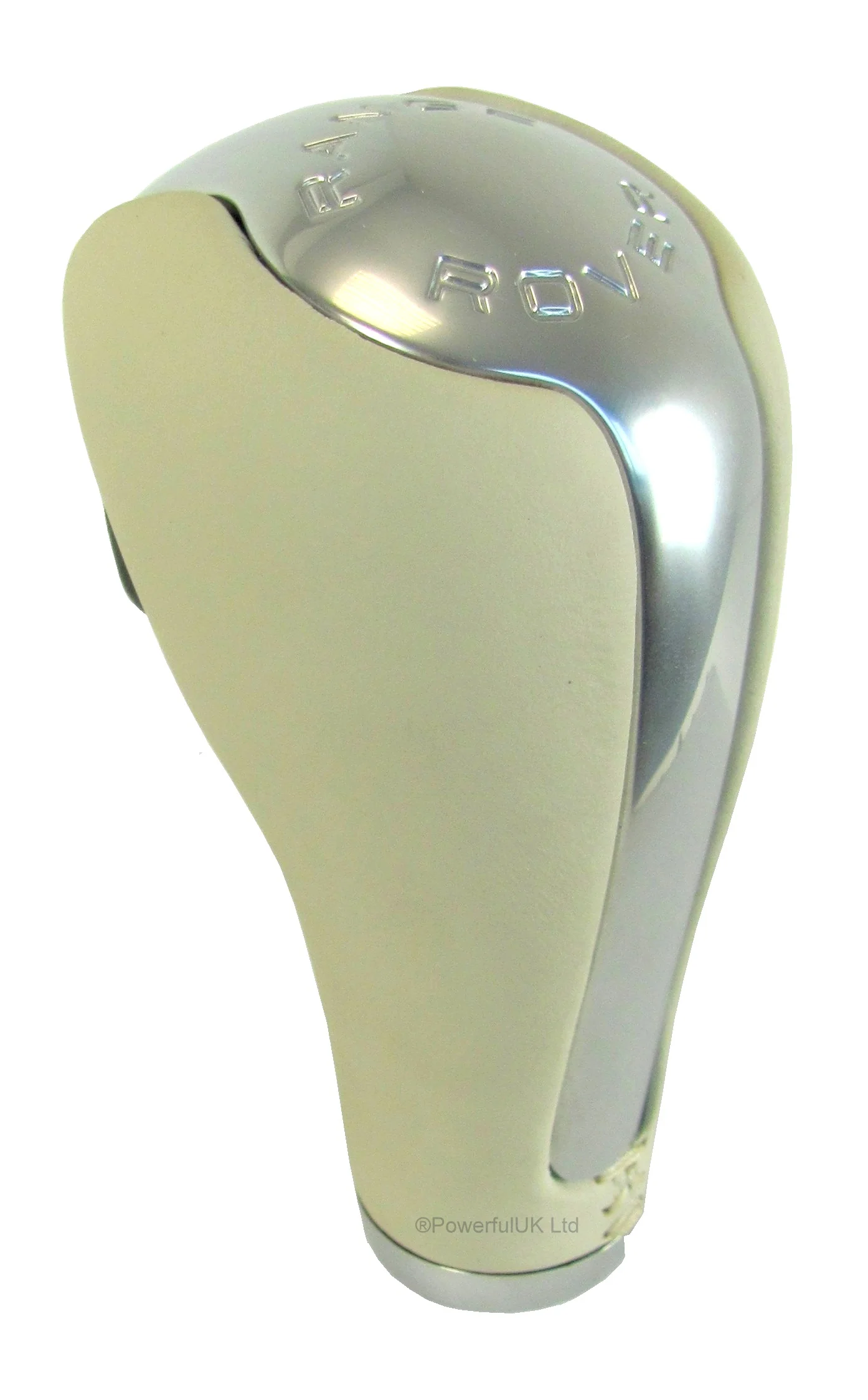 Gear Knob - Ivory leather + Chrome Insert for Range Rover Sport - Image 2