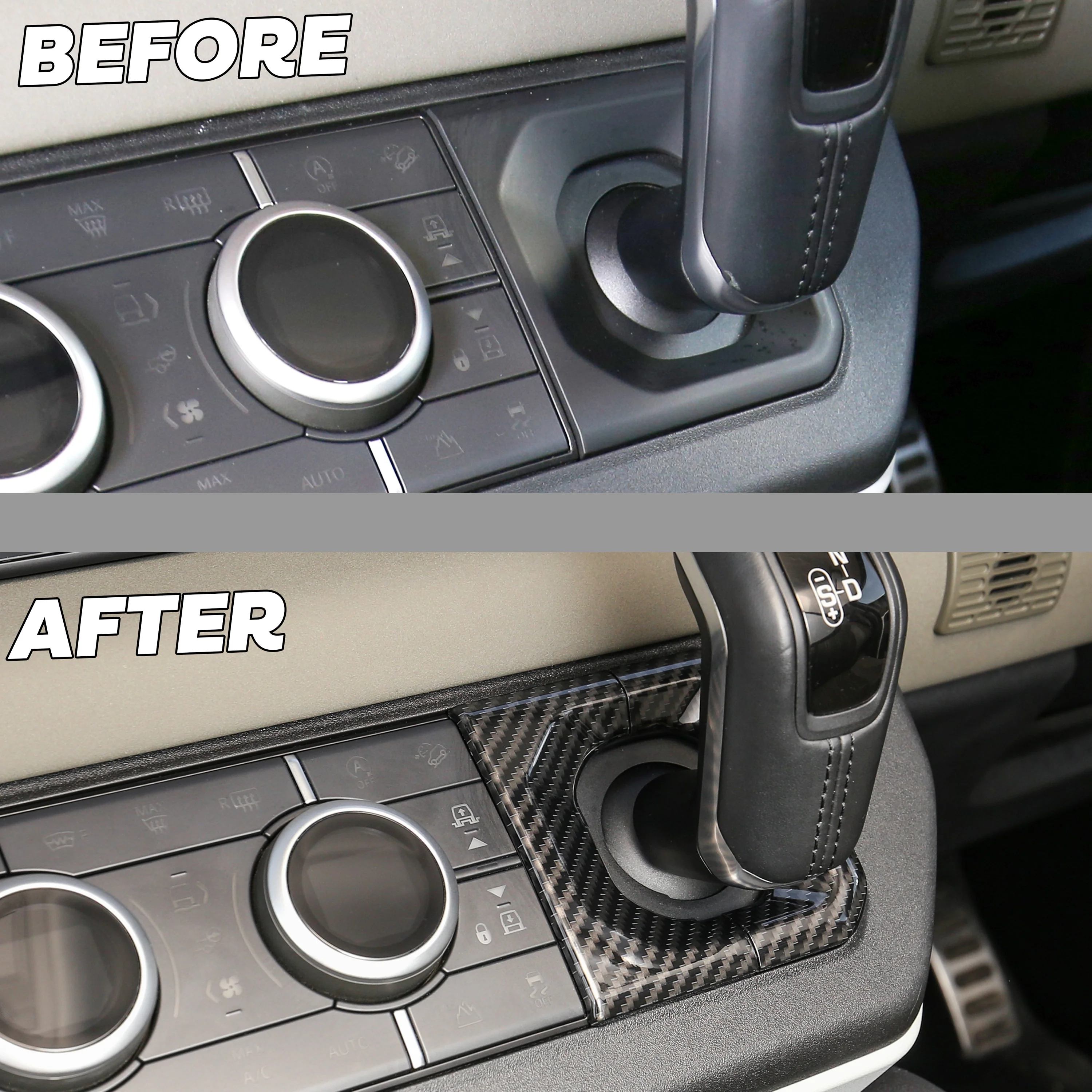 Gear Selector Surround Trim - Carbon Fibre - for Land Rover Defender L663 - Image 5