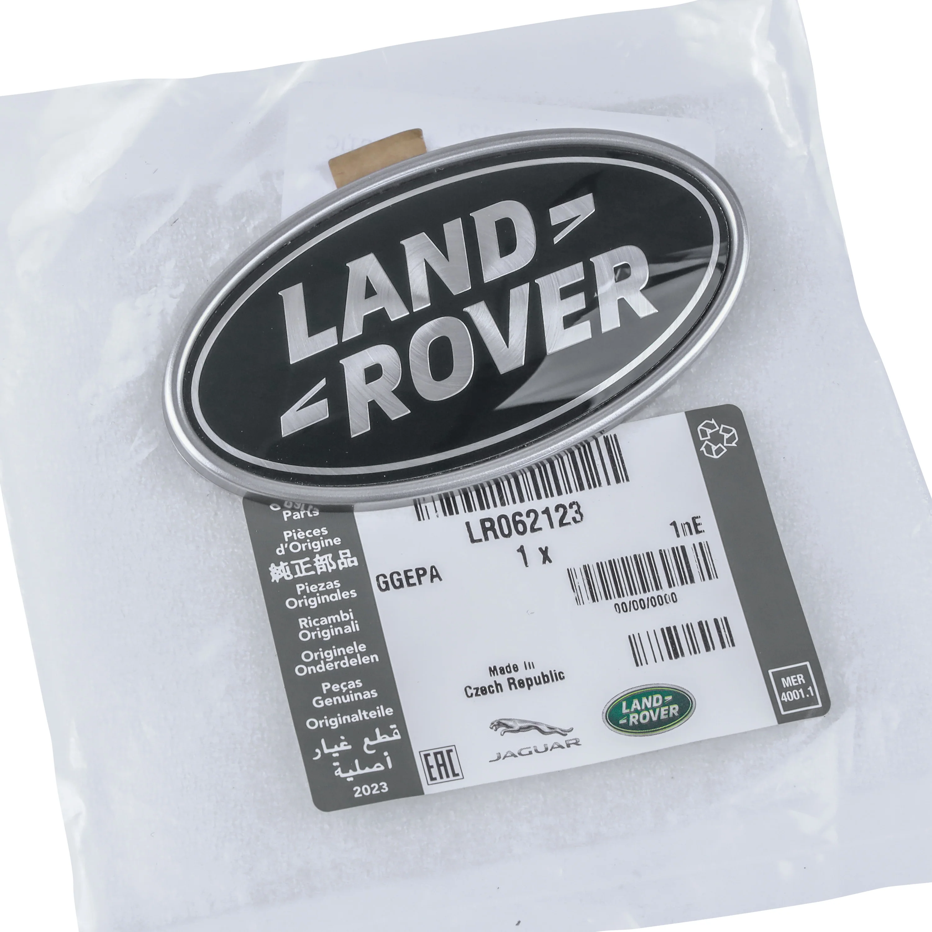 Genuine Green & Silver Badge on Silver Plinth for Land Rover Defender L663 - Image 3