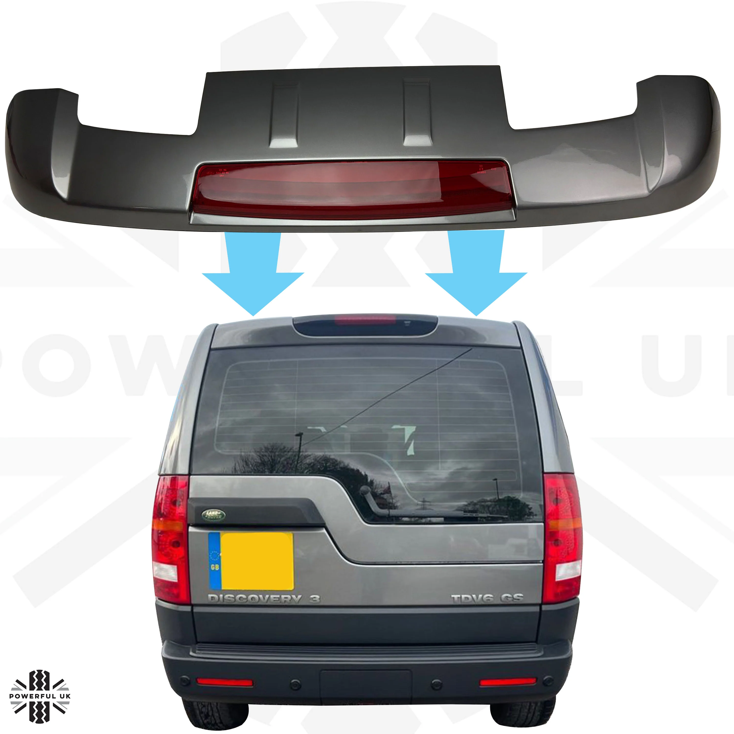 Genuine Rear Tailgate Spoiler in Stornoway Grey for Land Rover Discovery 3 - Image 7