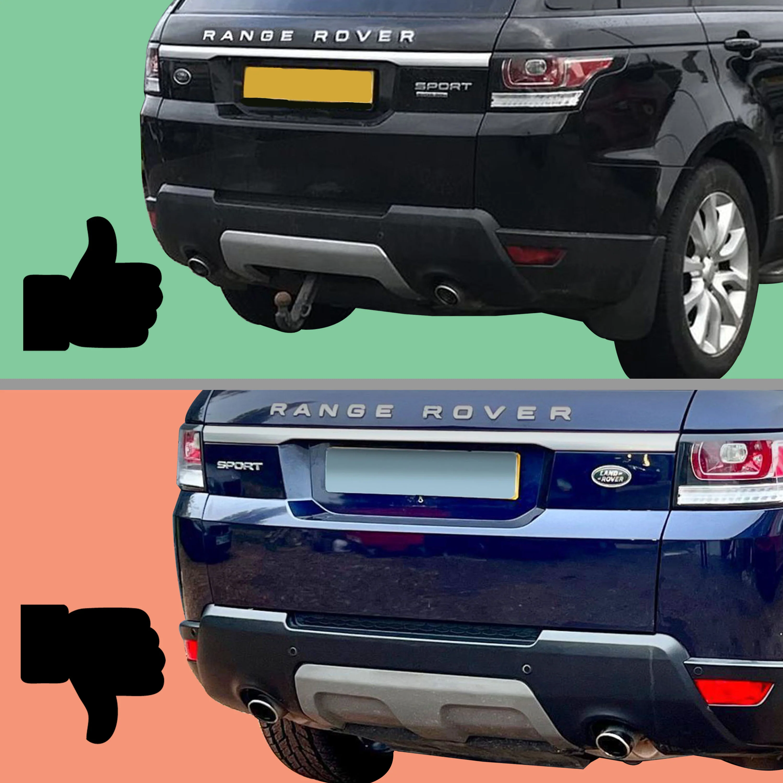 Genuine Rear Tow Eye Cover in Dark Silver for Range Rover Sport L494 (2014-2017) - Image 7