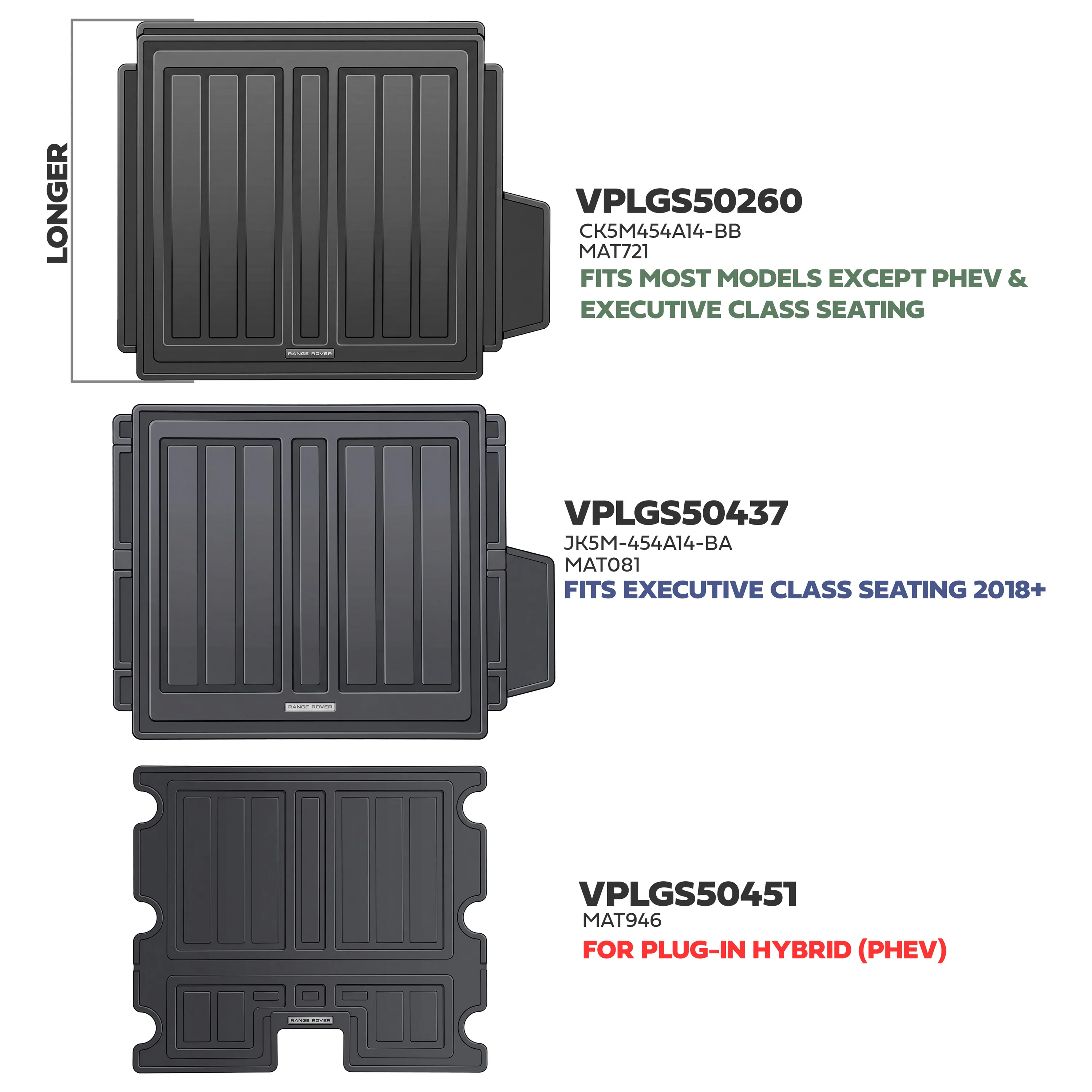 Genuine Rubber Boot Liner Mat for Range Rover L405 (Standard) - Image 8