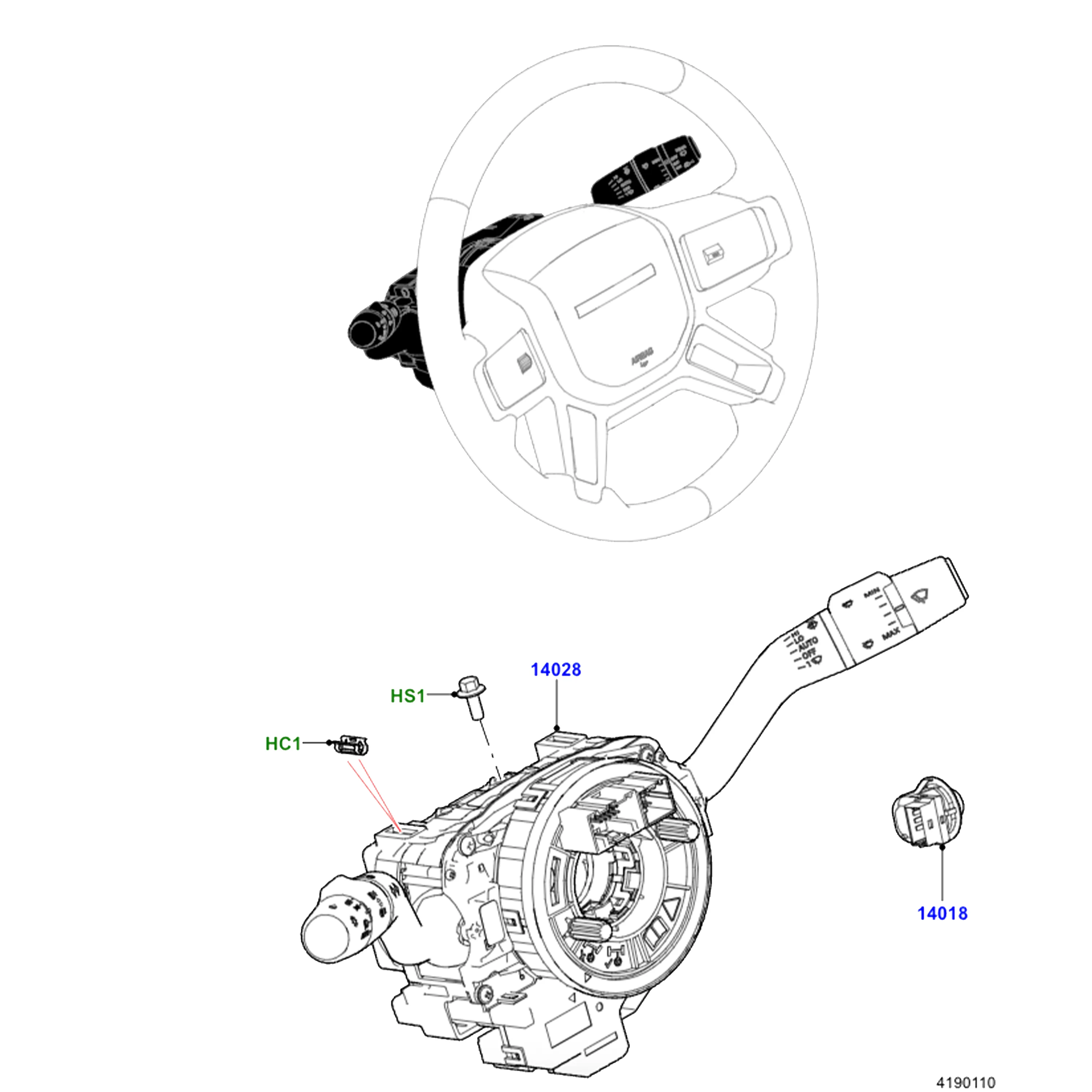 Genuine Steering Column Multi Switch for Land Rover Discovery Sport (2021-22) - Image 3