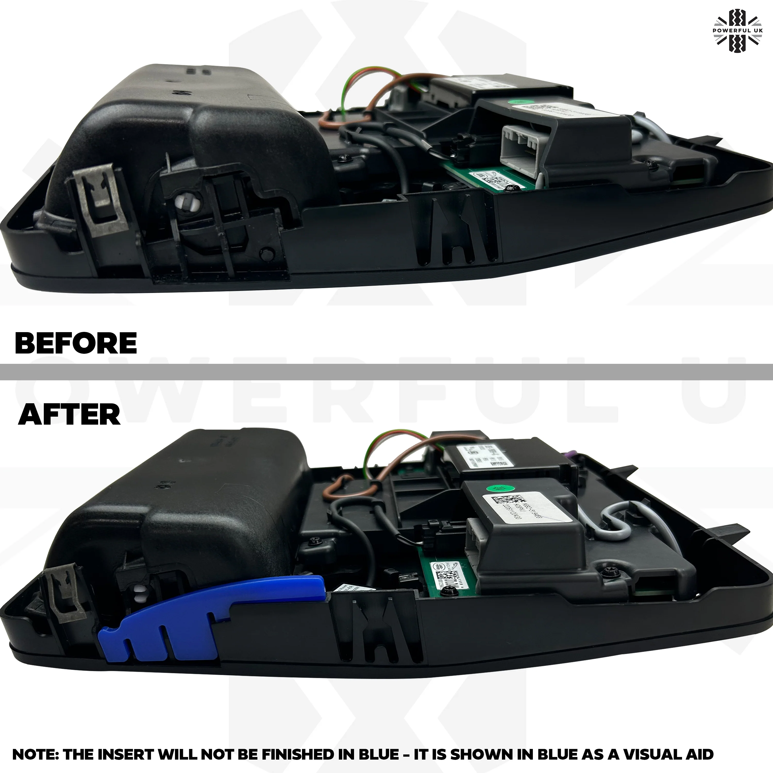 Genuine Sunglasses Holder Upgrade / Repair kit for Land Rover Discovery Sport - Black - Image 3