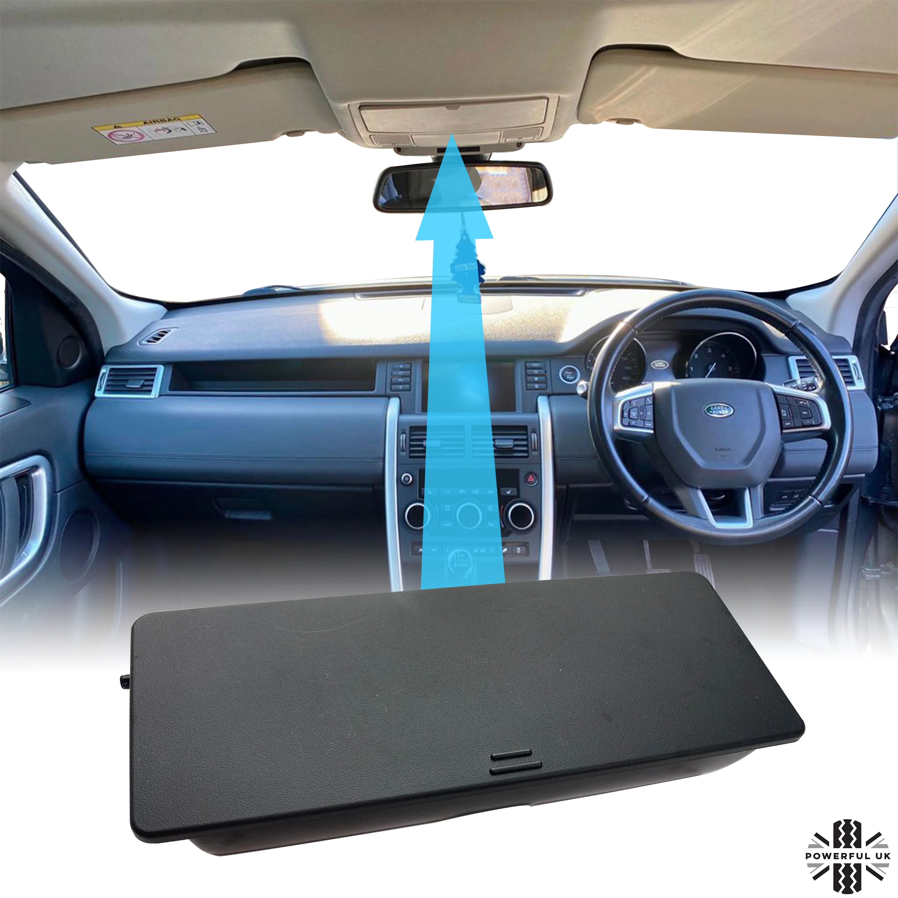 Genuine Sunglasses Holder Upgrade / Repair kit for Land Rover Discovery Sport - Black - Image 5