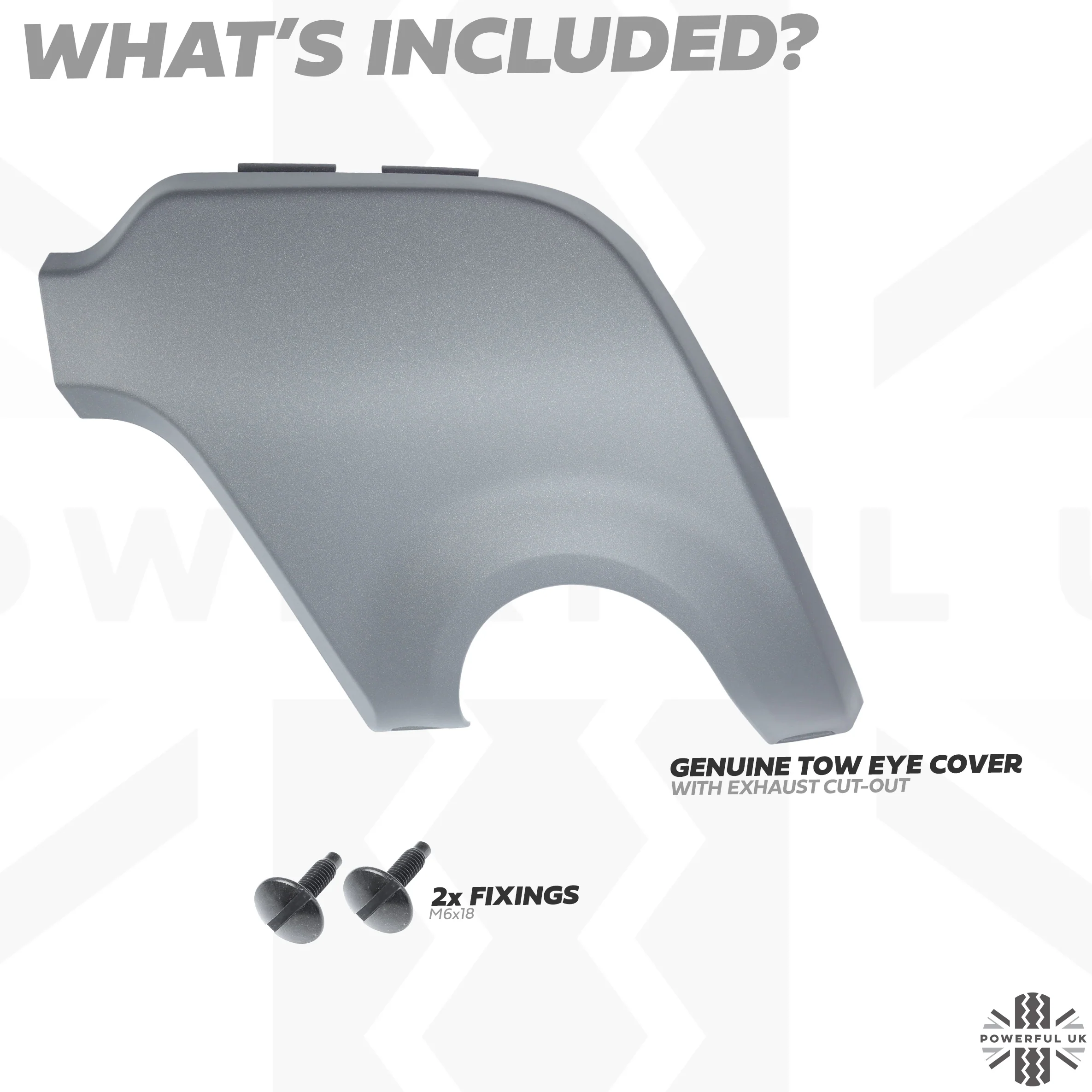 Genuine Tow Eye Cover for Range Rover Evoque Pure/Prestige/SE/SE Tech - with exhaust cut-out - Image 6