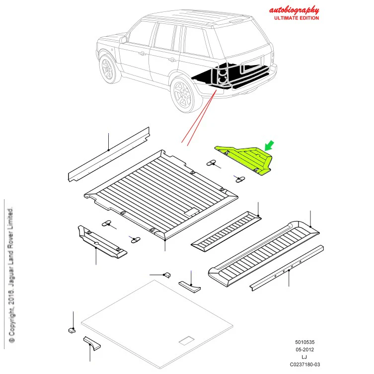 Genuine Wooden Teak Right Hand Boot Liner Panel for Range Rover L322 Ultimate Edition - Image 5