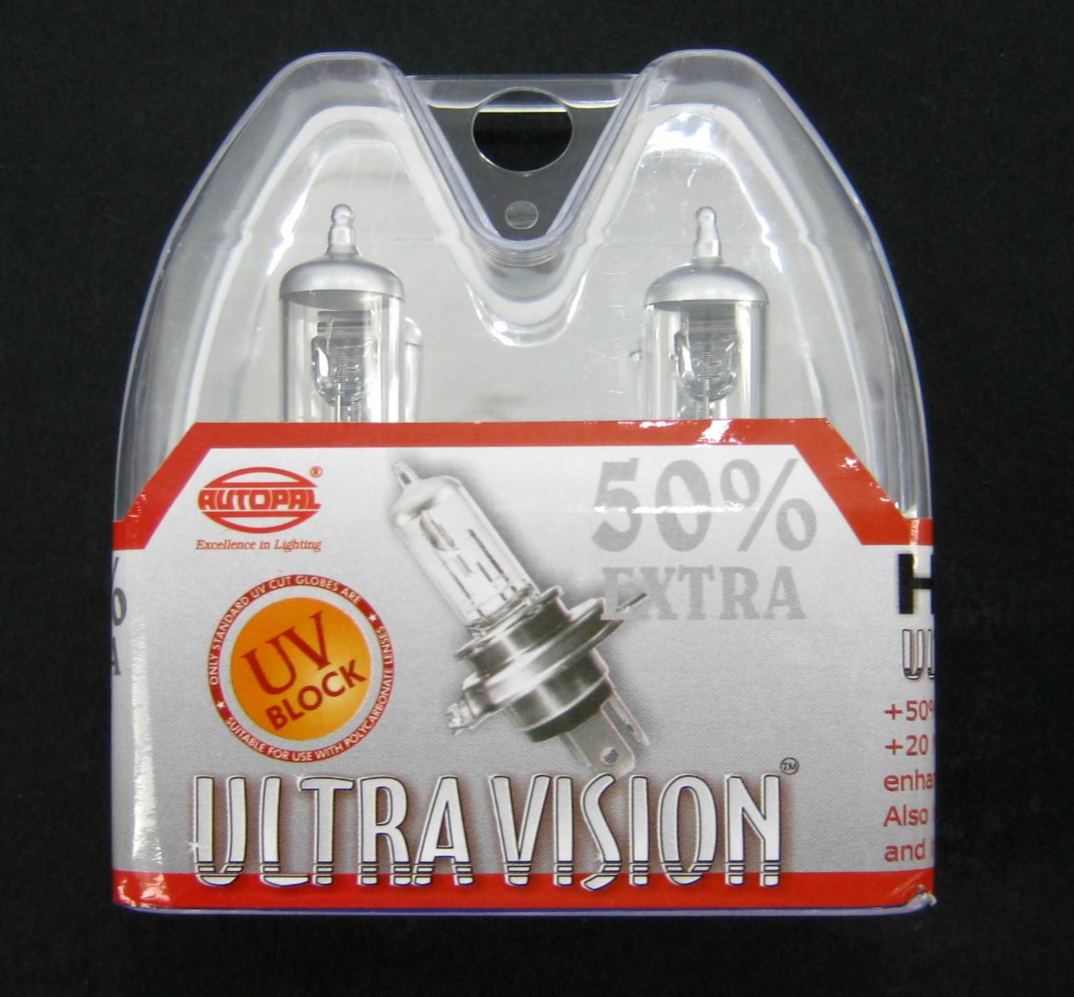 H4 Halogen Headlight Bulbs - 60W/55W Ultra-White (Pair)
