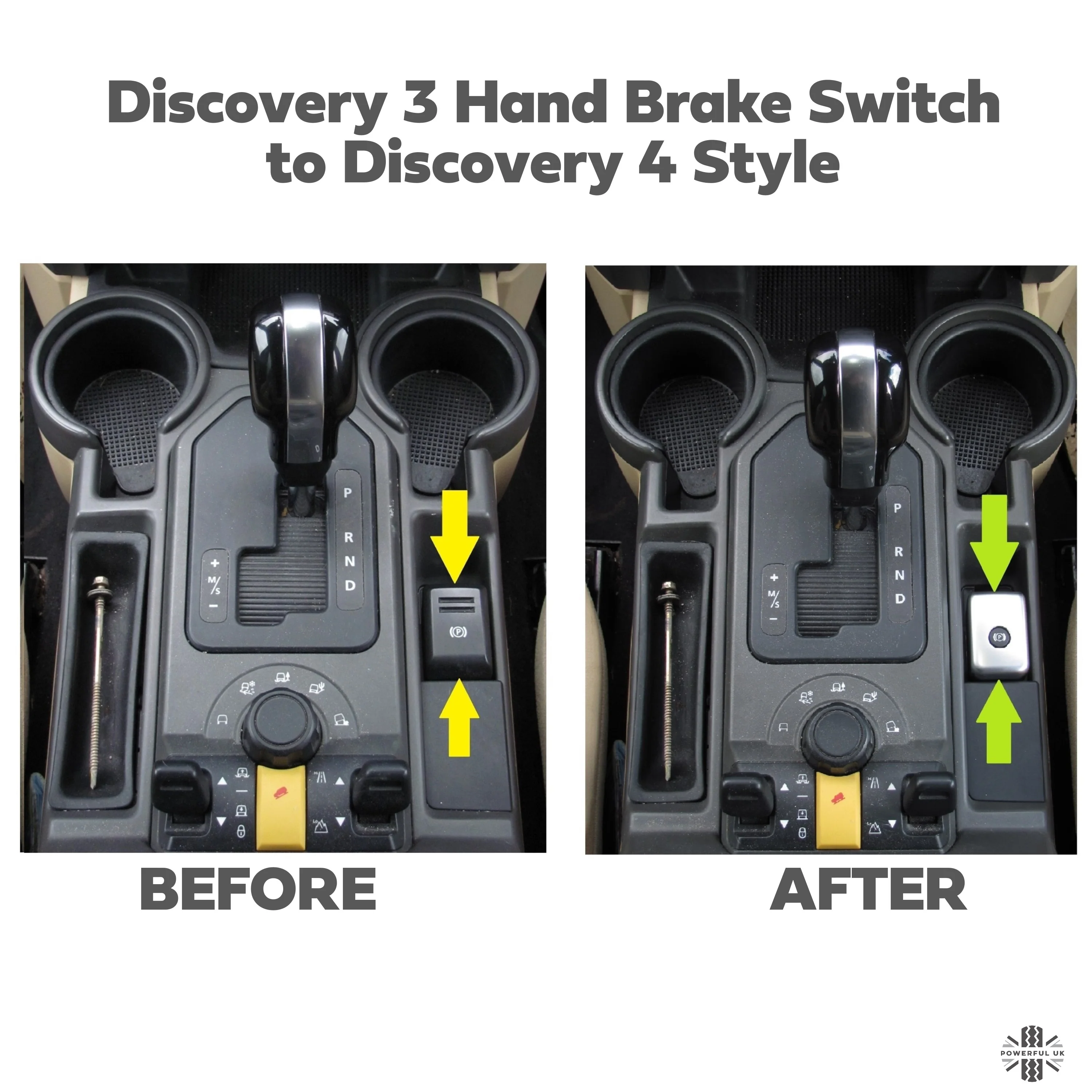 Hand Brake Switch - Chrome - for Land Rover Discovery 3 - Image 4