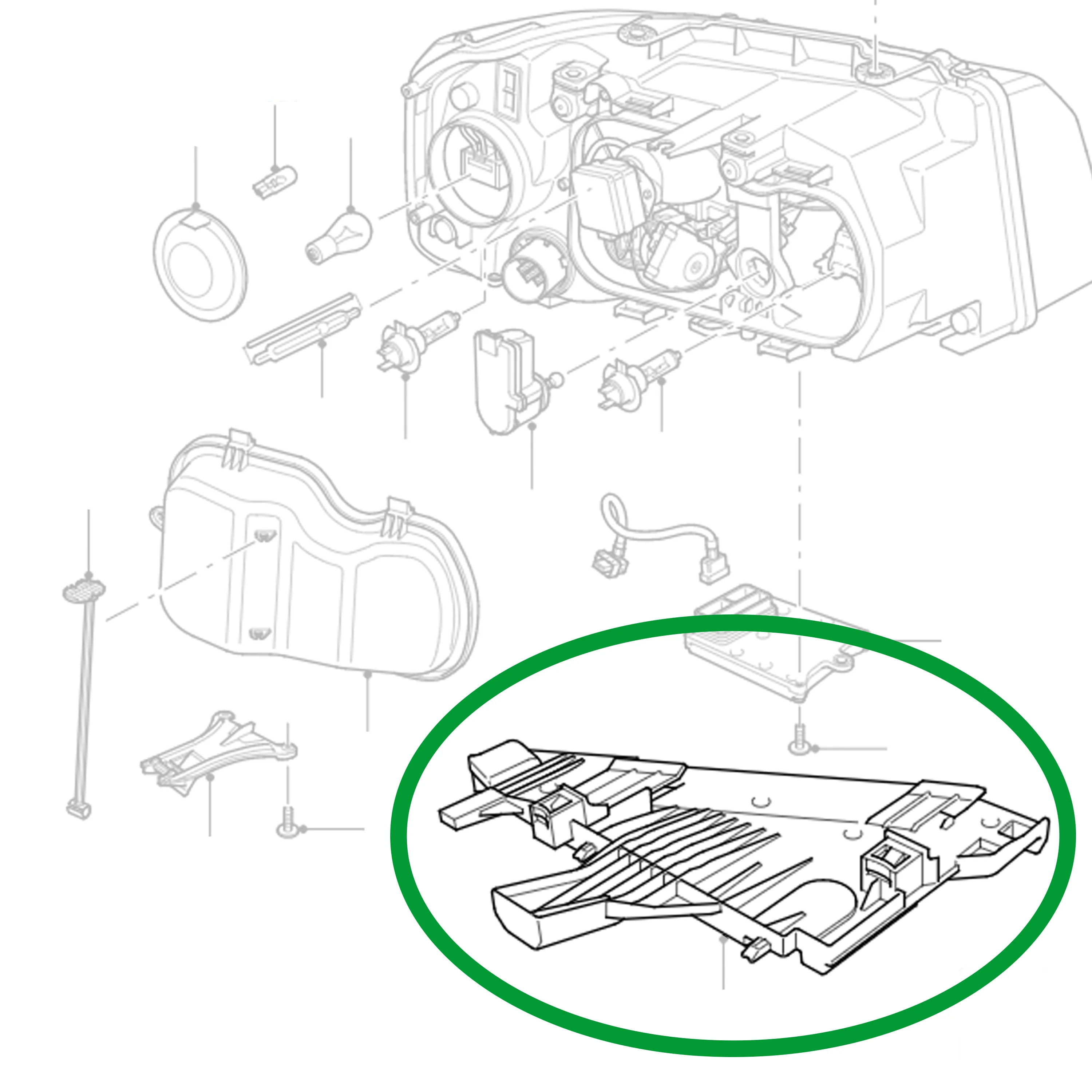 Headlight base mount - genuine - for Land Rover Freelander 2 - LH - Image 3