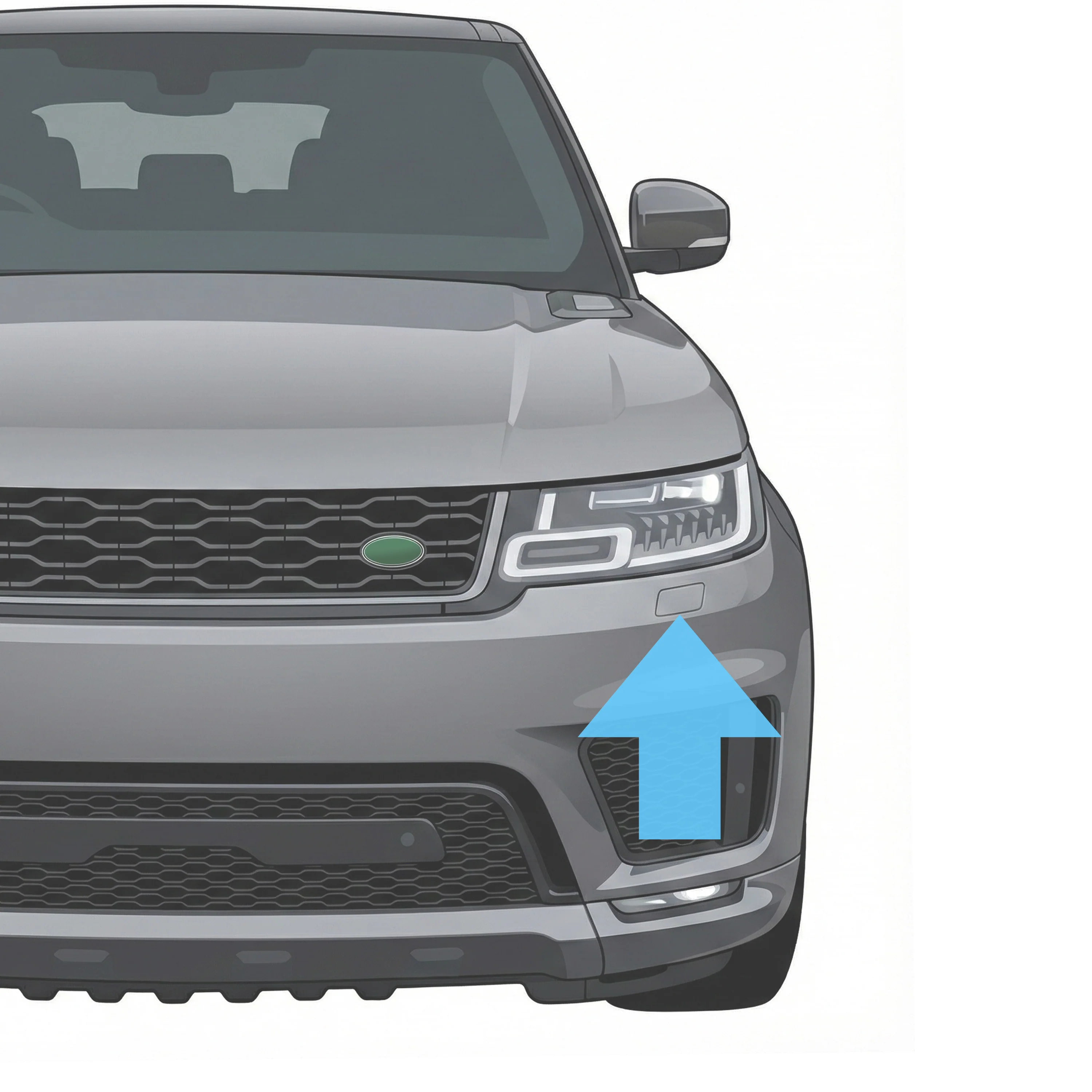 Headlight Washer Cover for Range Rover Sport L494 2018-22 - Left - Image 3