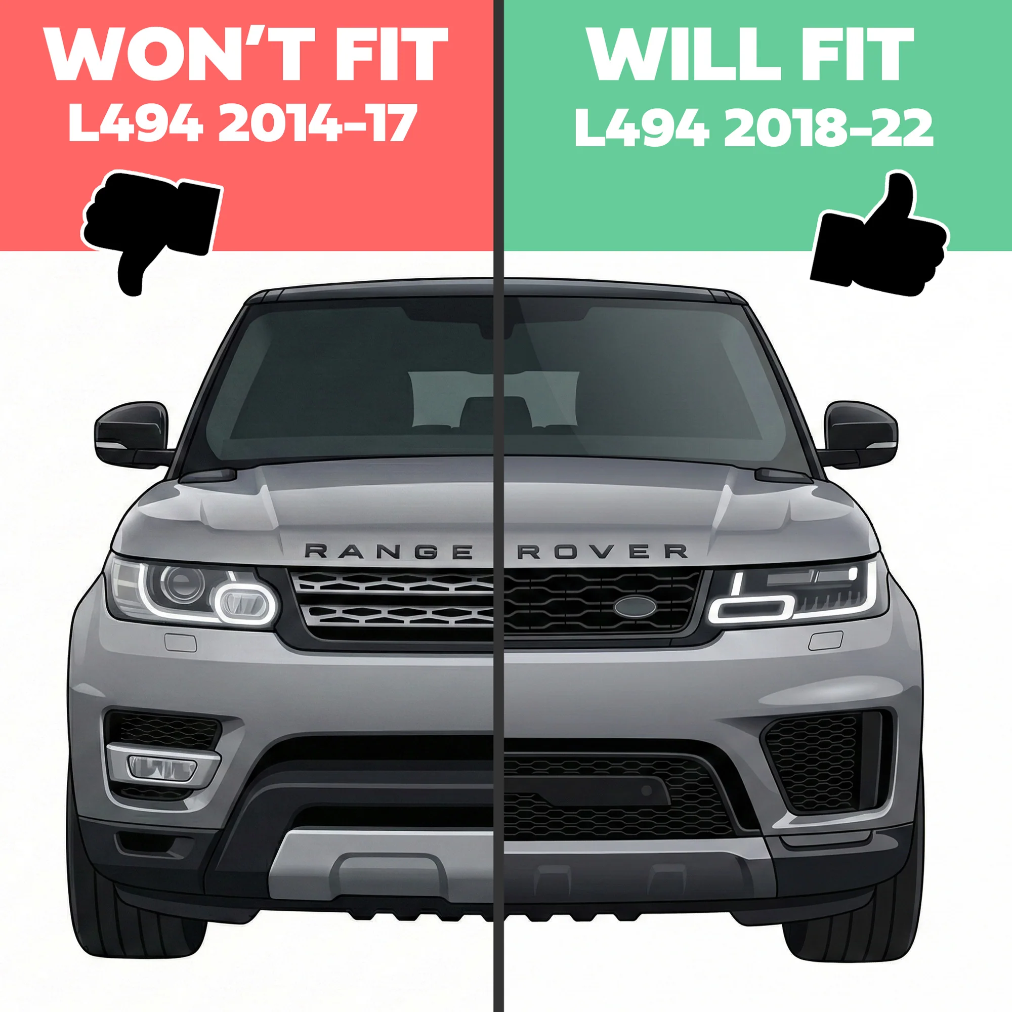 Headlight Washer Cover for Range Rover Sport L494 2018-22 - Left - Image 7