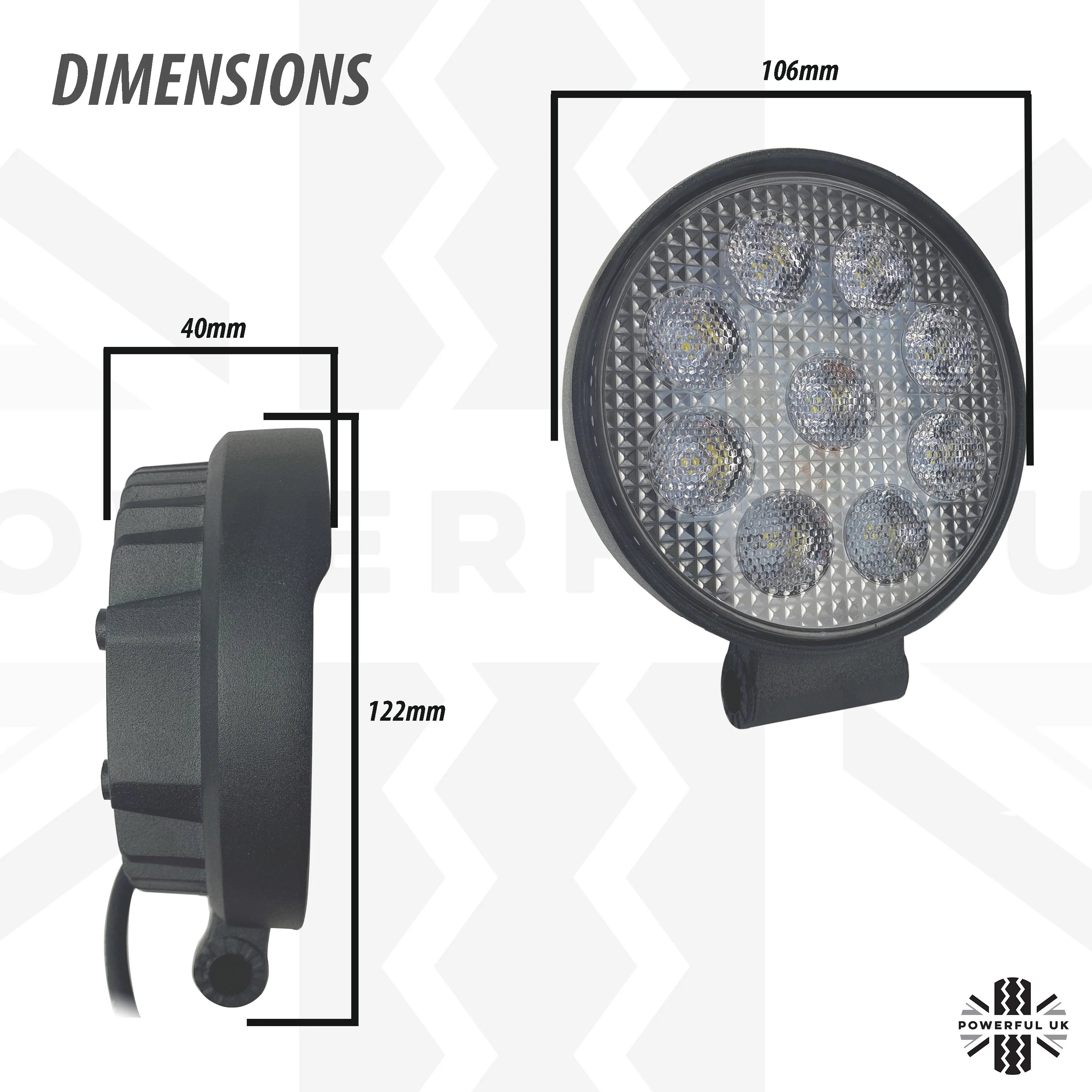 Hella 4" Round Work Spot Light R1500 LED - 2pc - Image 8