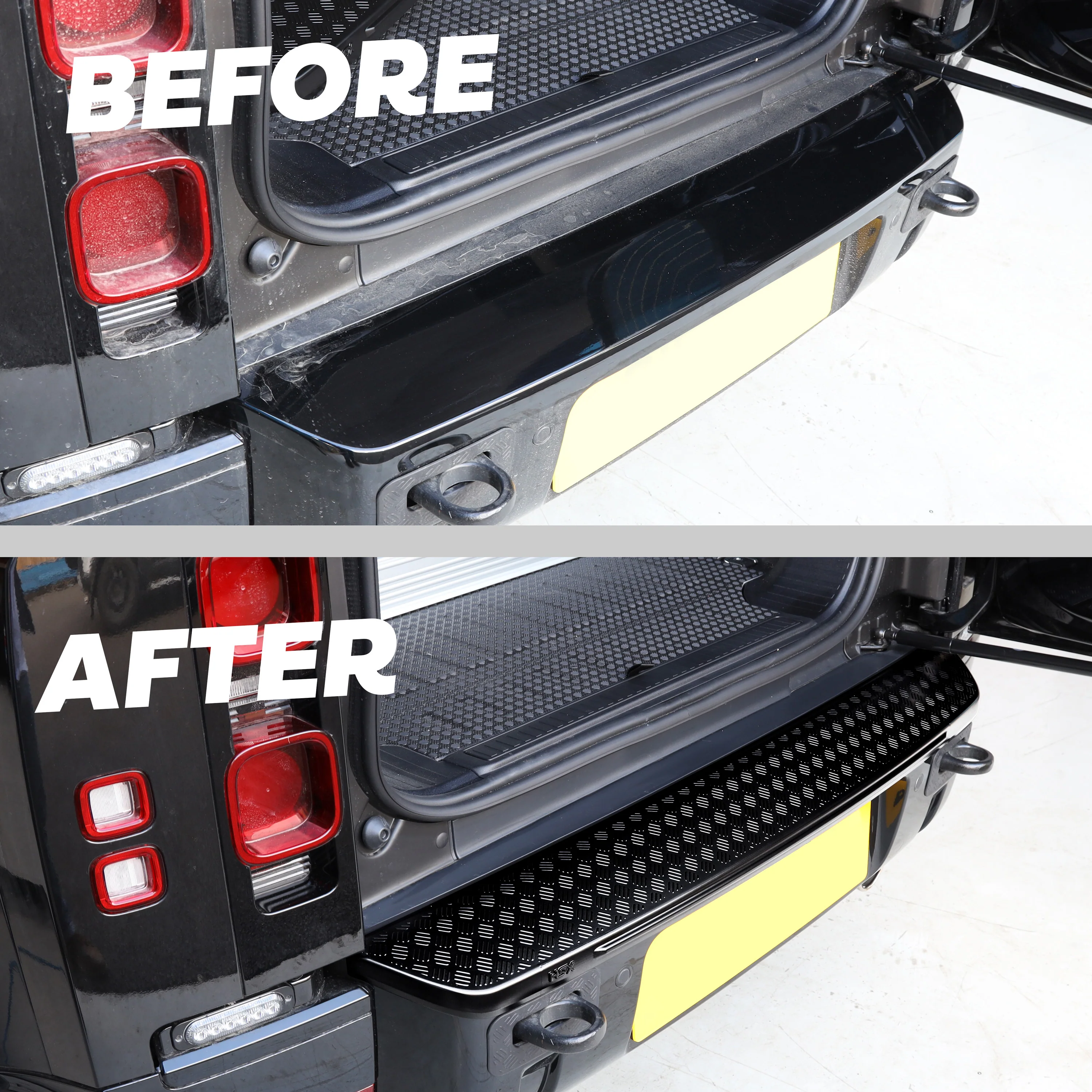 HSX Extended Rear Bumper Cover for Land Rover Defender L663 - Gloss Black - Image 7