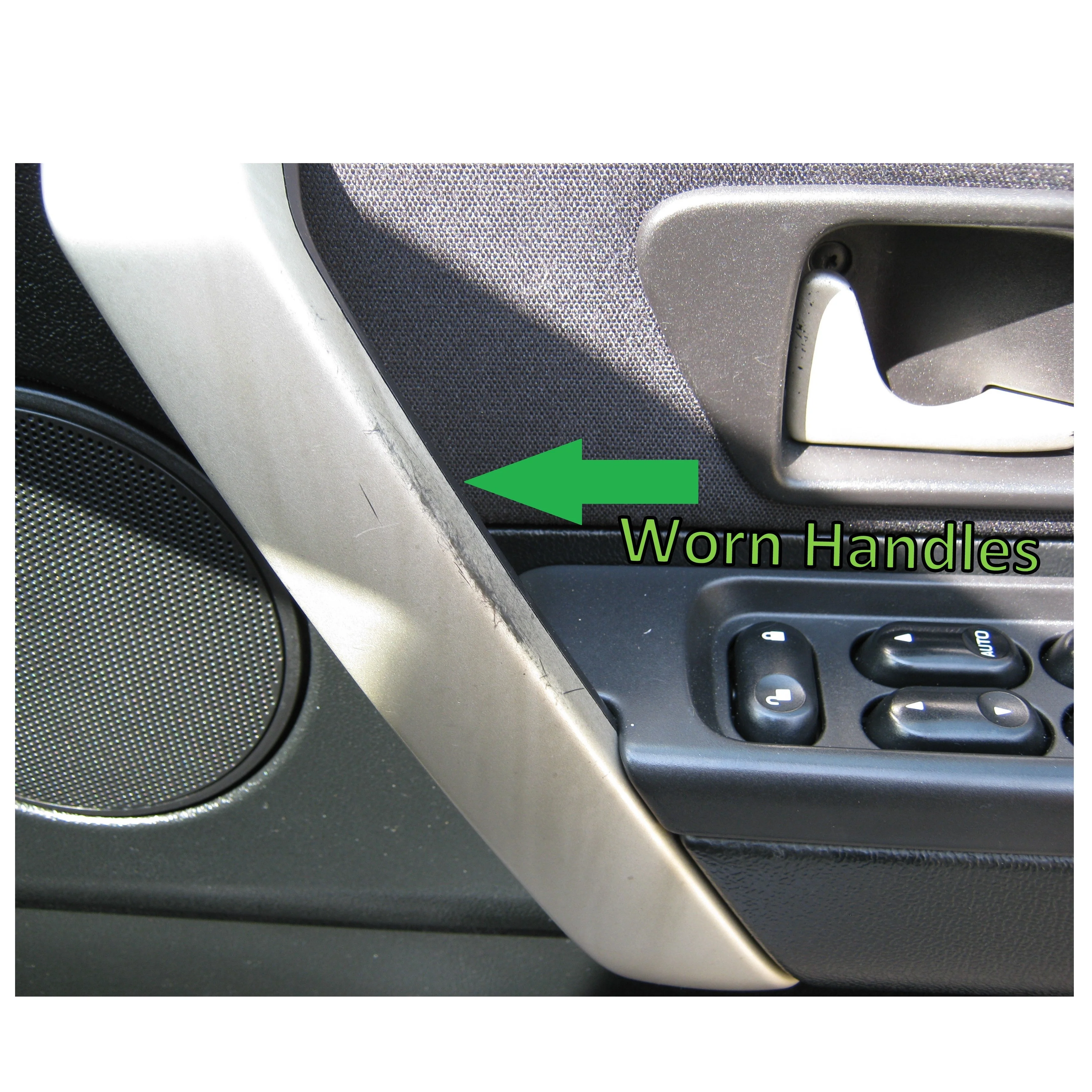 Interior door card pull trim champagne silver for Land Rover Freelander 1 - LH - Image 4