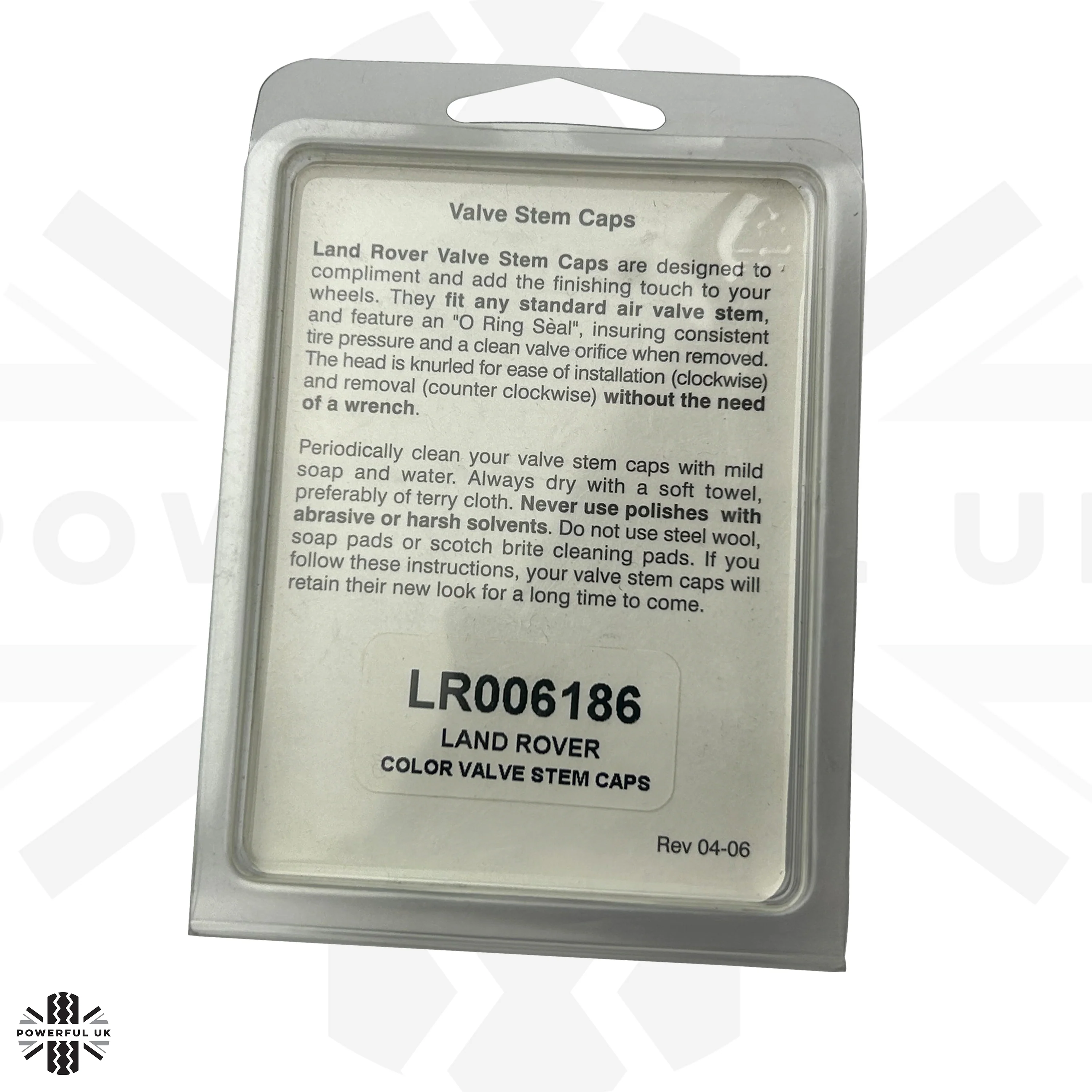 "Land Rover" Dust Valve Caps (4pc) for Range Rover - Genuine - Image 6