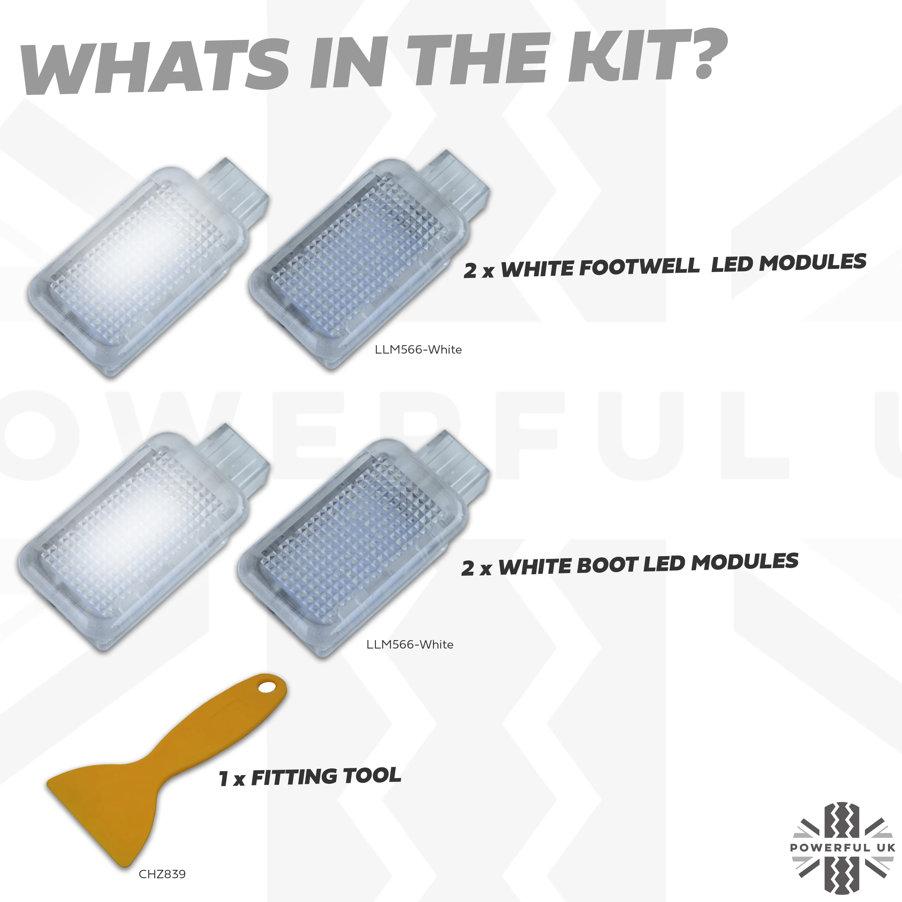 LED Interior Footwell + Boot KIT - White Ambient Fade Light for New Defender L663 - Image 2