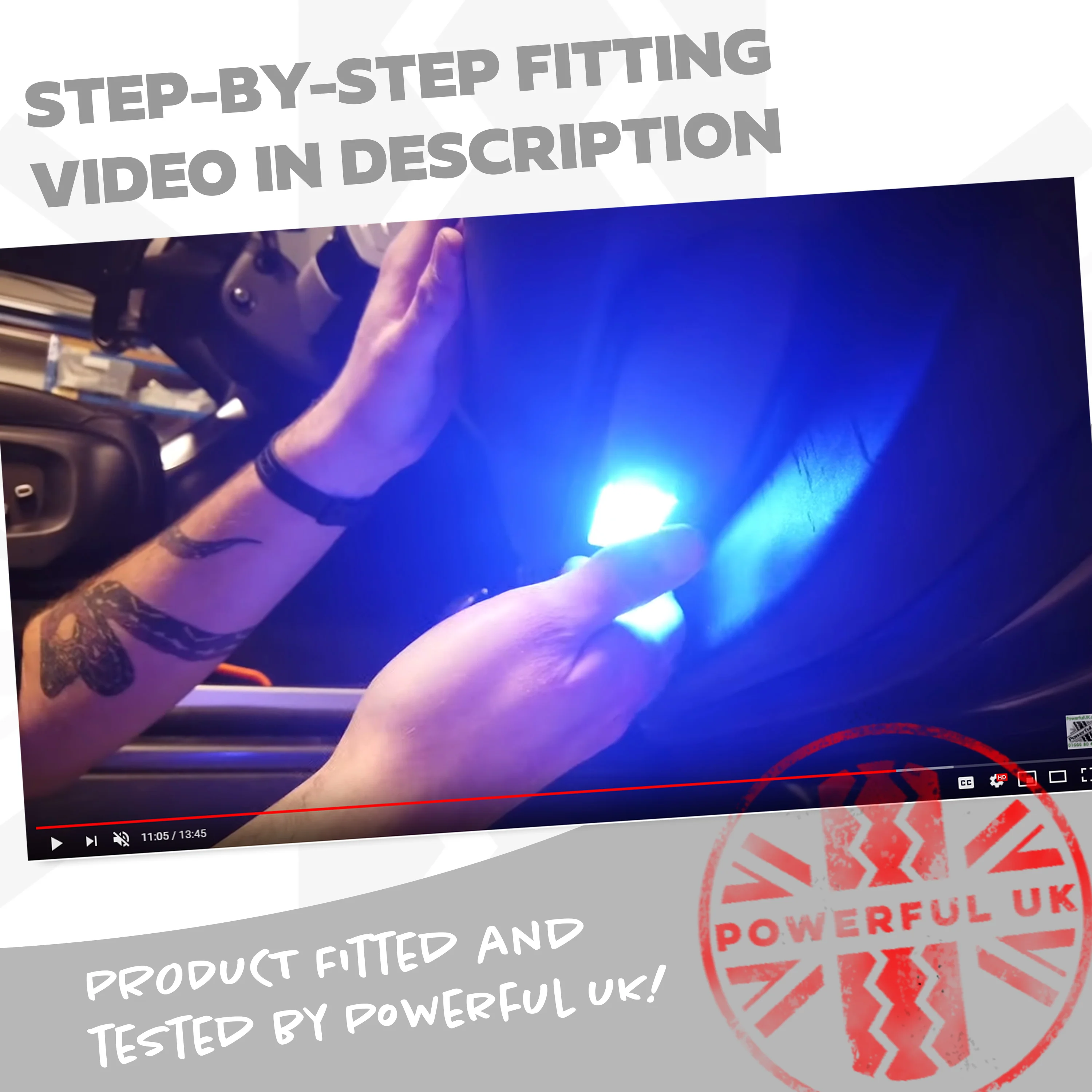 LED Interior Light kit in White & Blue for Range Rover L405 - Image 8