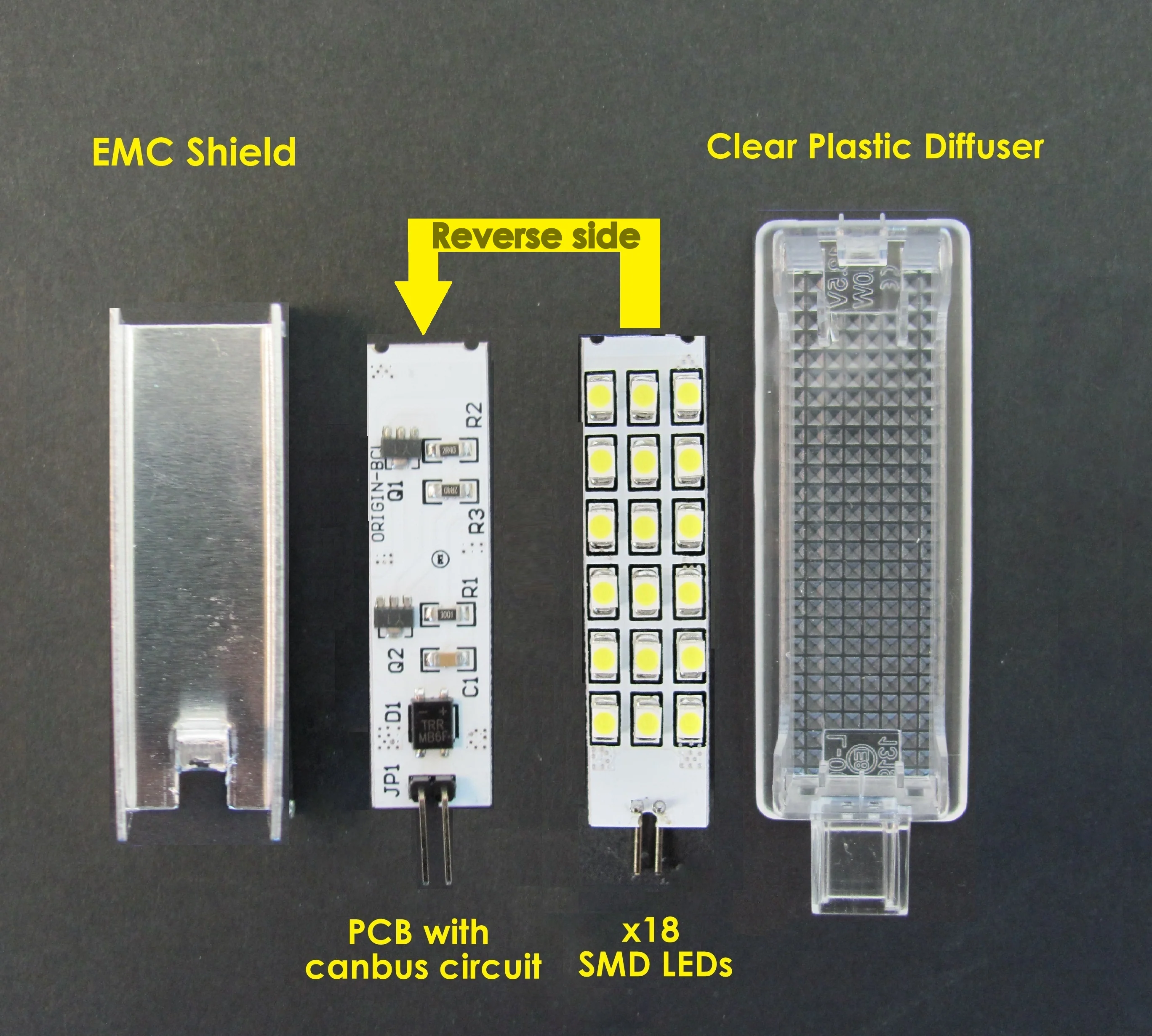 LED Interior Light upgrade Kit - 4 pcs - for BMW Mini One / Cooper / S - Image 3
