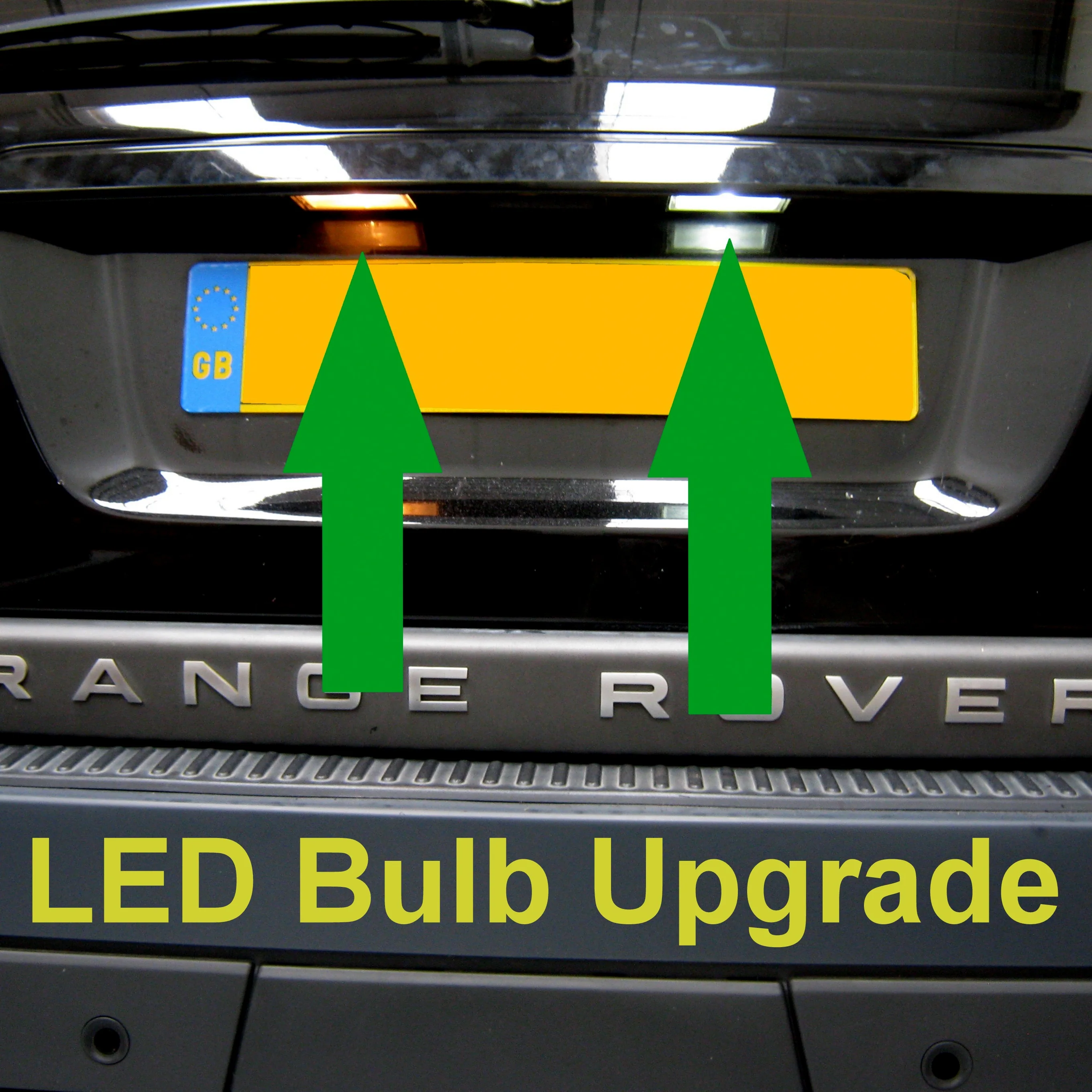 LED Rear Number Plate Light Bulb Upgrade - 2 pcs - White - for Range Rover Sport L320