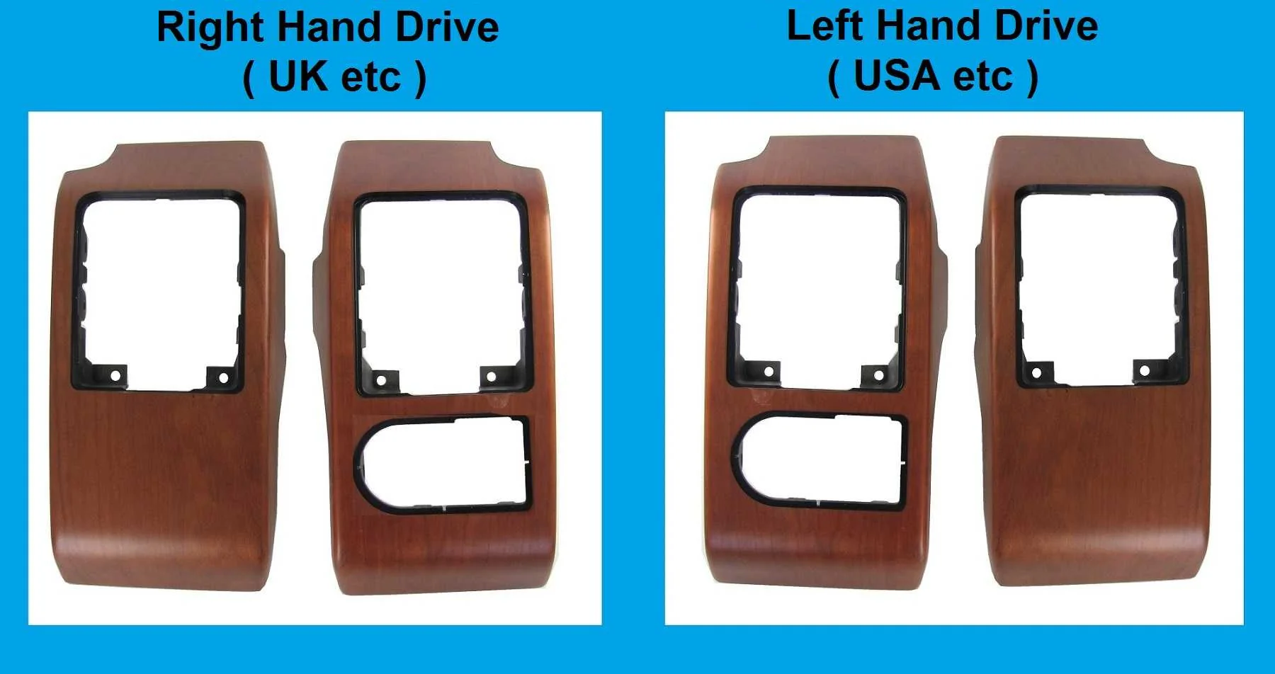 Lined Oak Dash End Panels for Range Rover L322 - RHD - Image 6